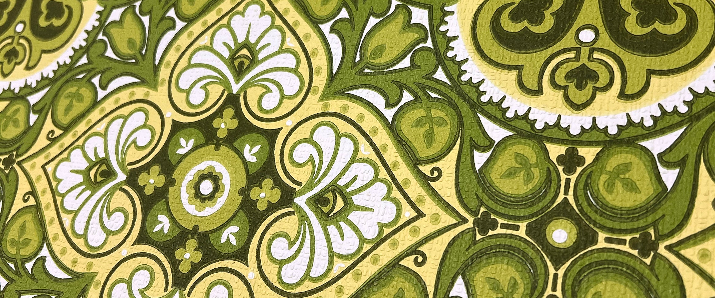 Gröna vintagetapeter