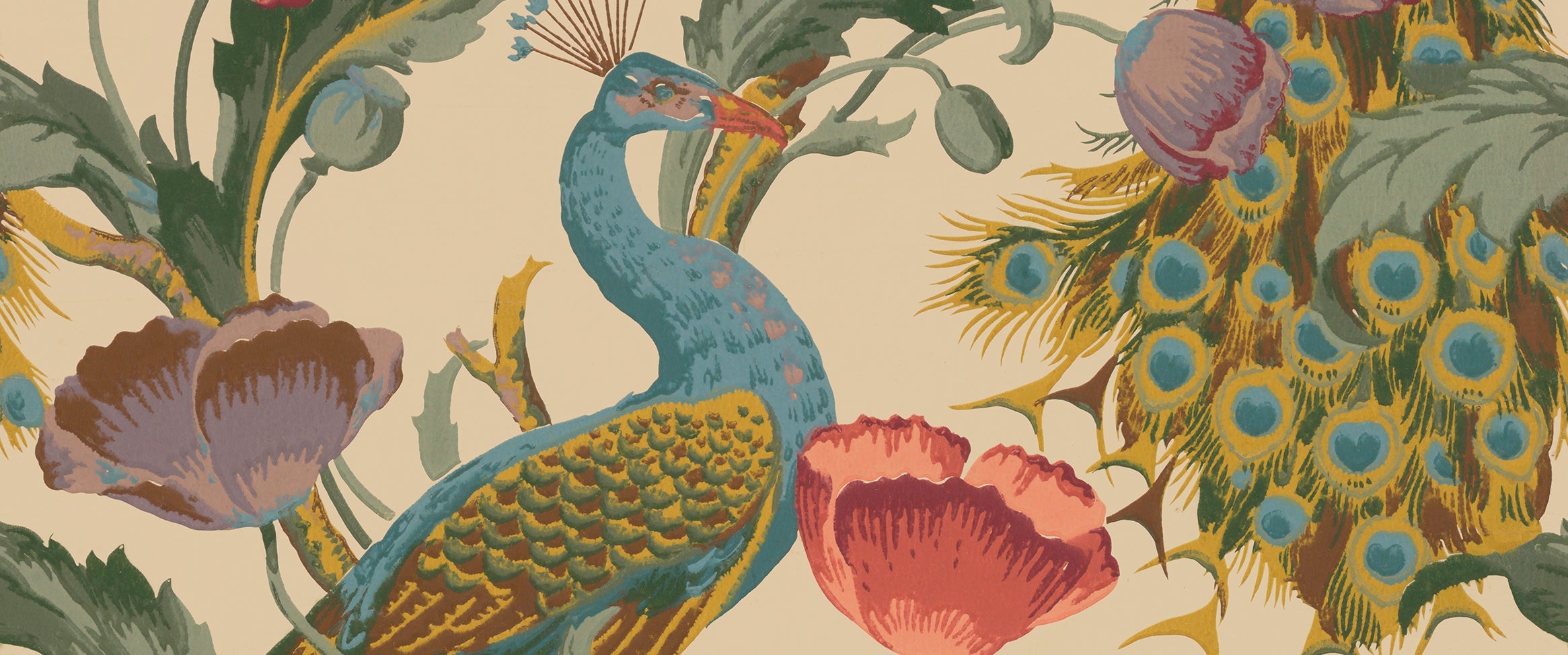 Flerfärgade vintagetapeter