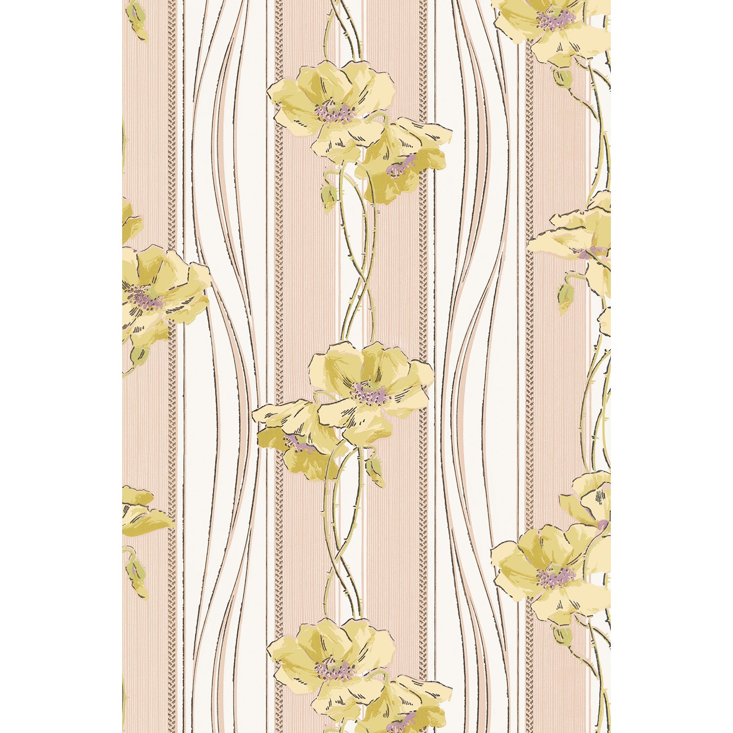 Tapet Amiens - Original Yellow/Pink