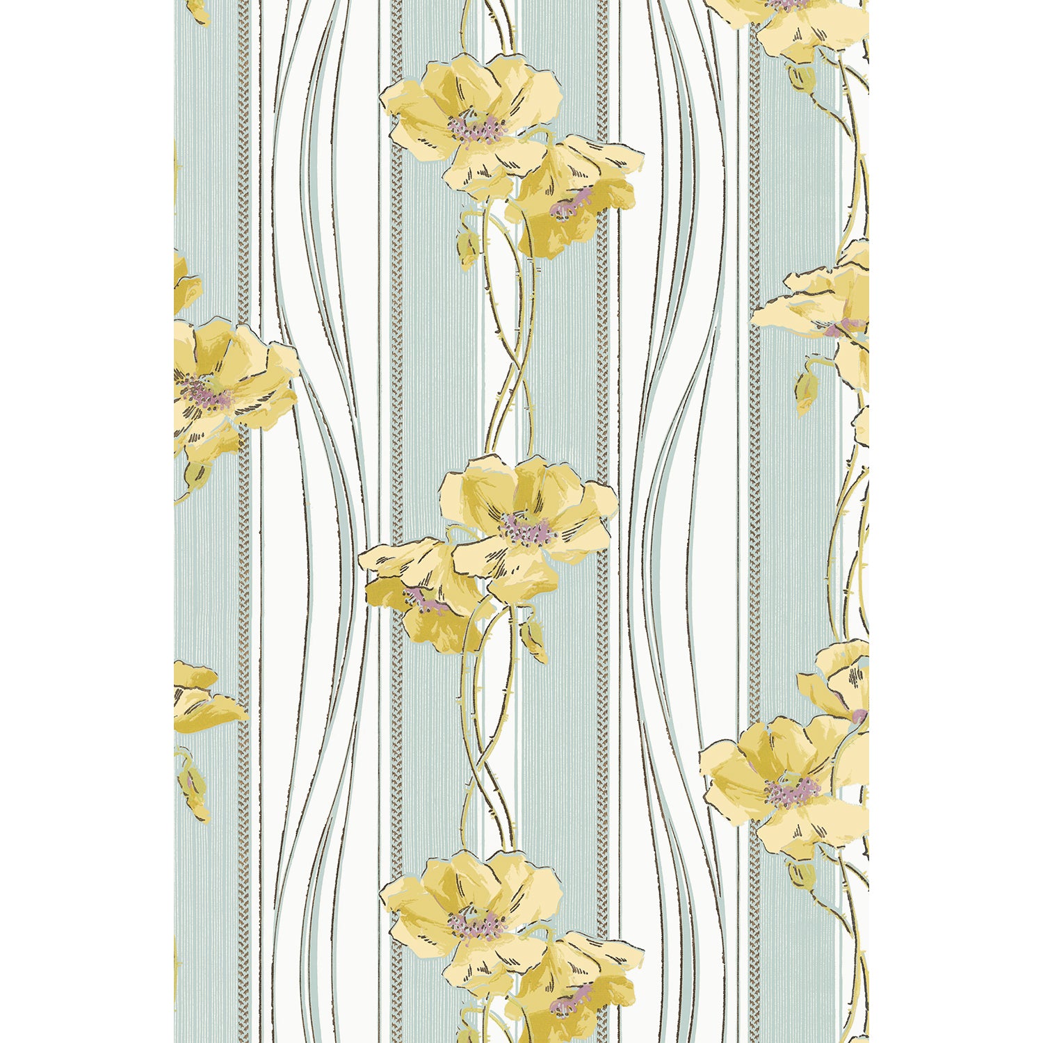 Tapet Amiens - Yellow/Blue