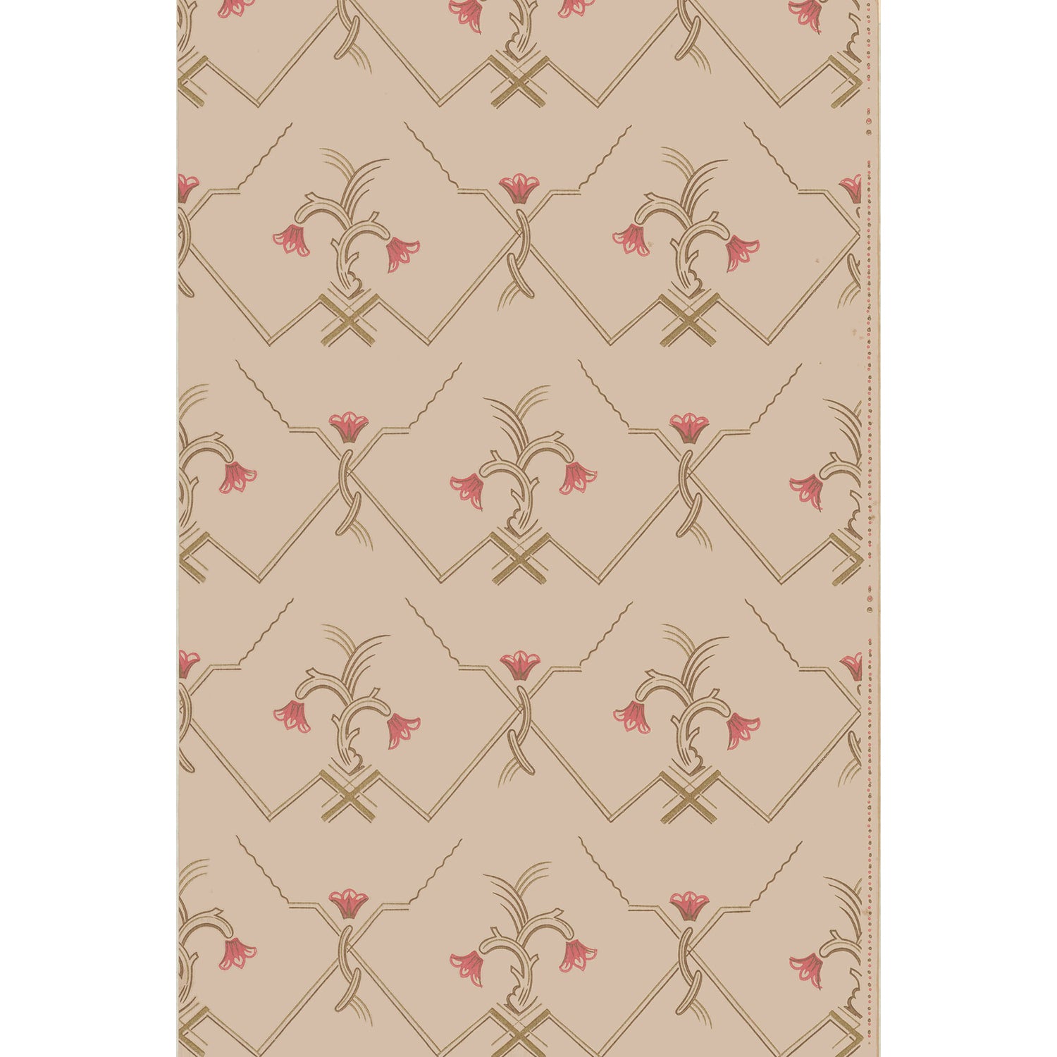 Vintagetapet Sick-sack med uppskjutande stänglar