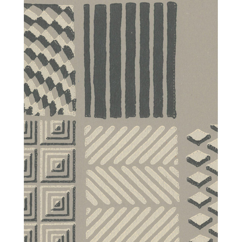 Vintagetapet Mönster med mönster – grå