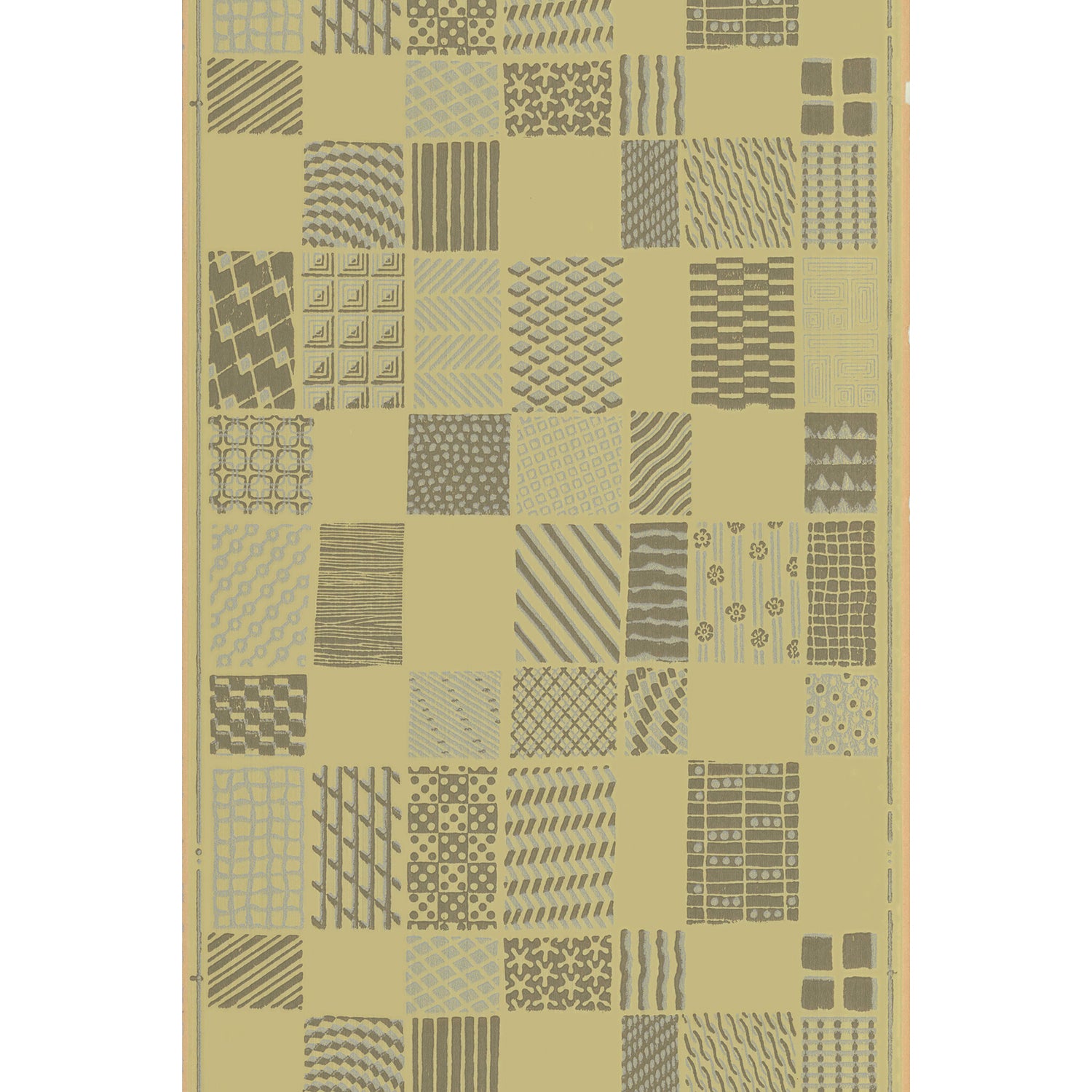 Vintagetapet Mönster med mönster – gul