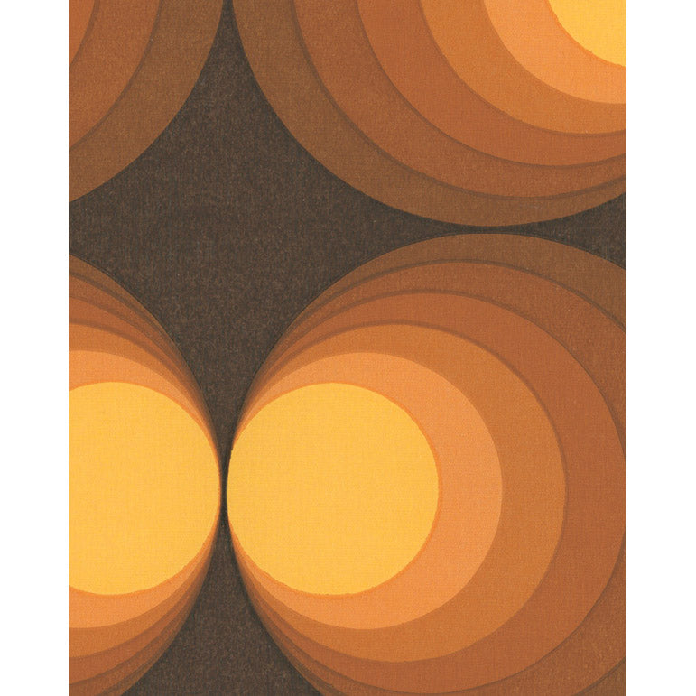 Vintagetapet Ögonkontakt (brun, mindre)