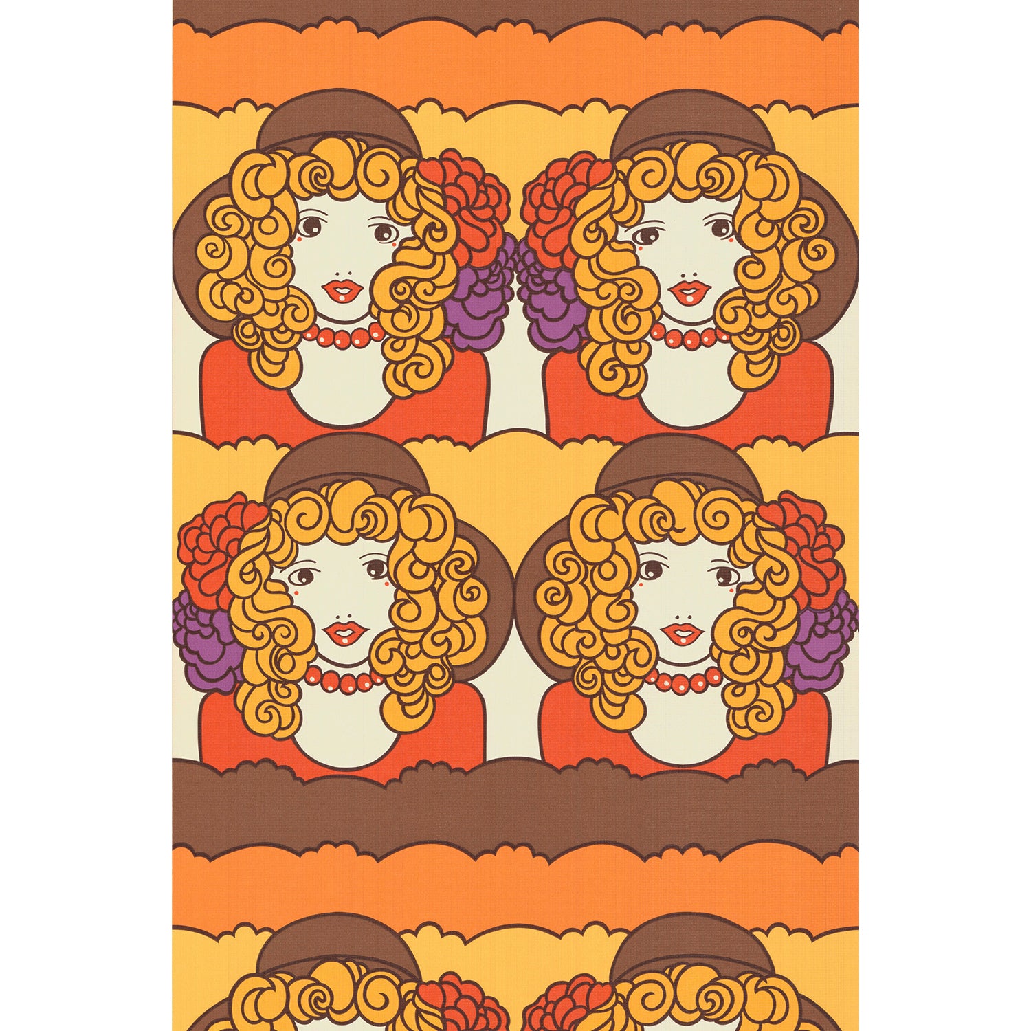 Vintagetapet Två sköna ladies