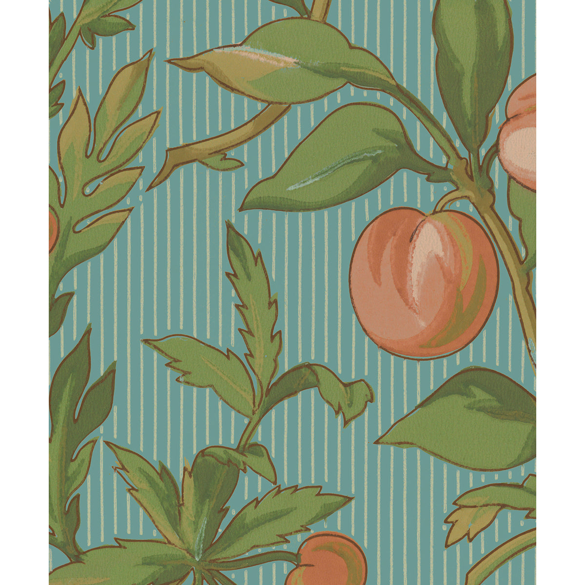 Tapet Springfield - Spring Green on Blue