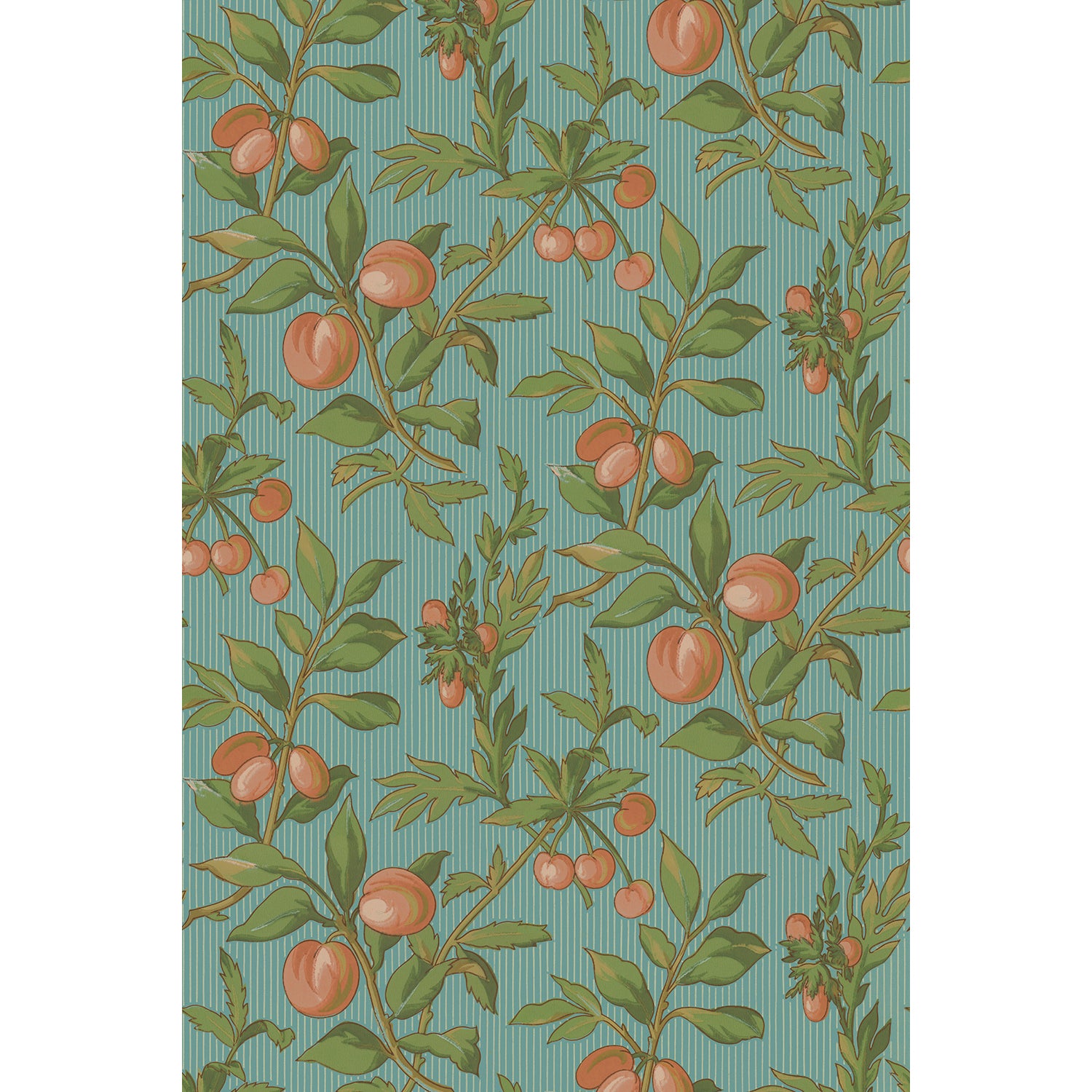 Tapet Springfield - Spring Green on Blue