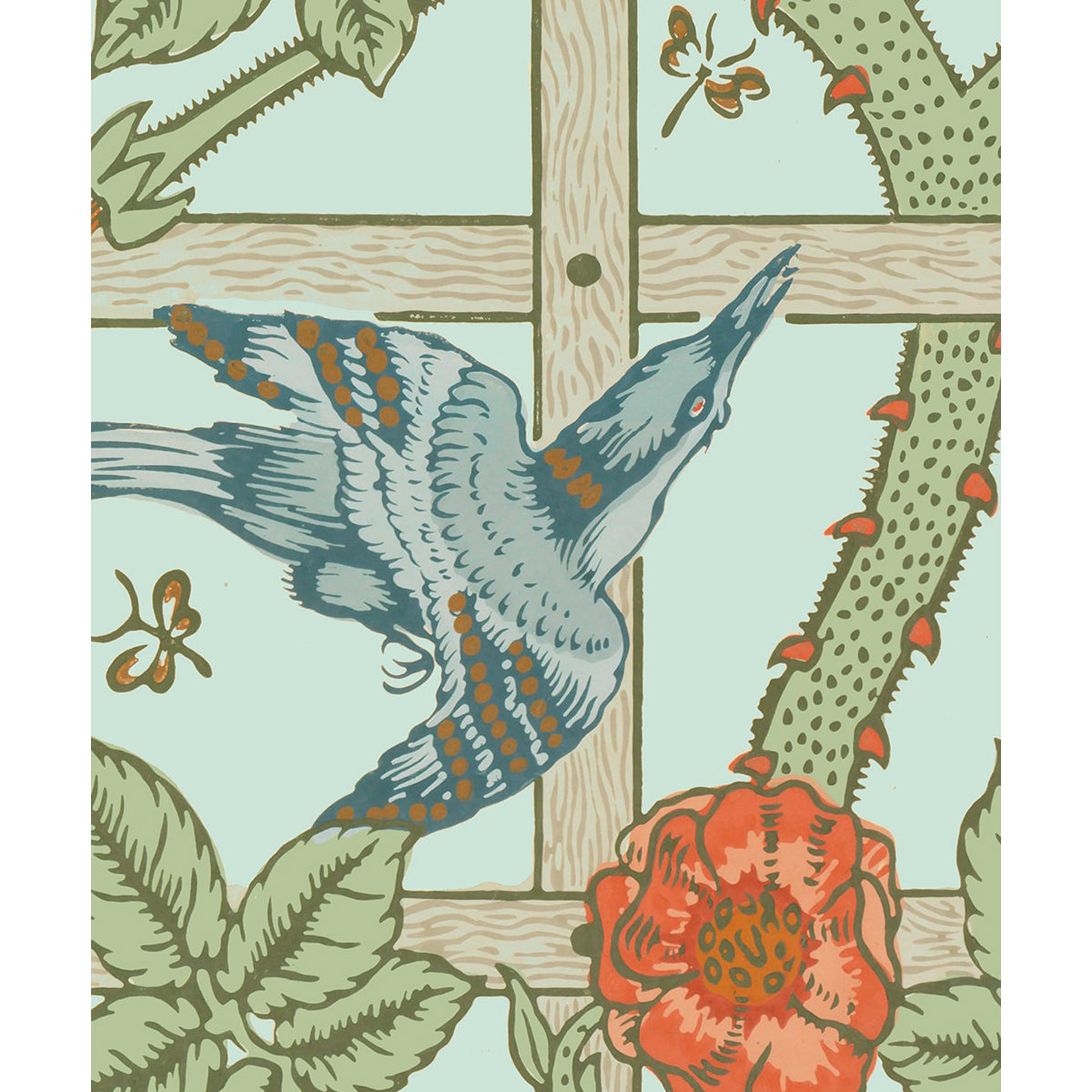 Tapet Trellis - Blue