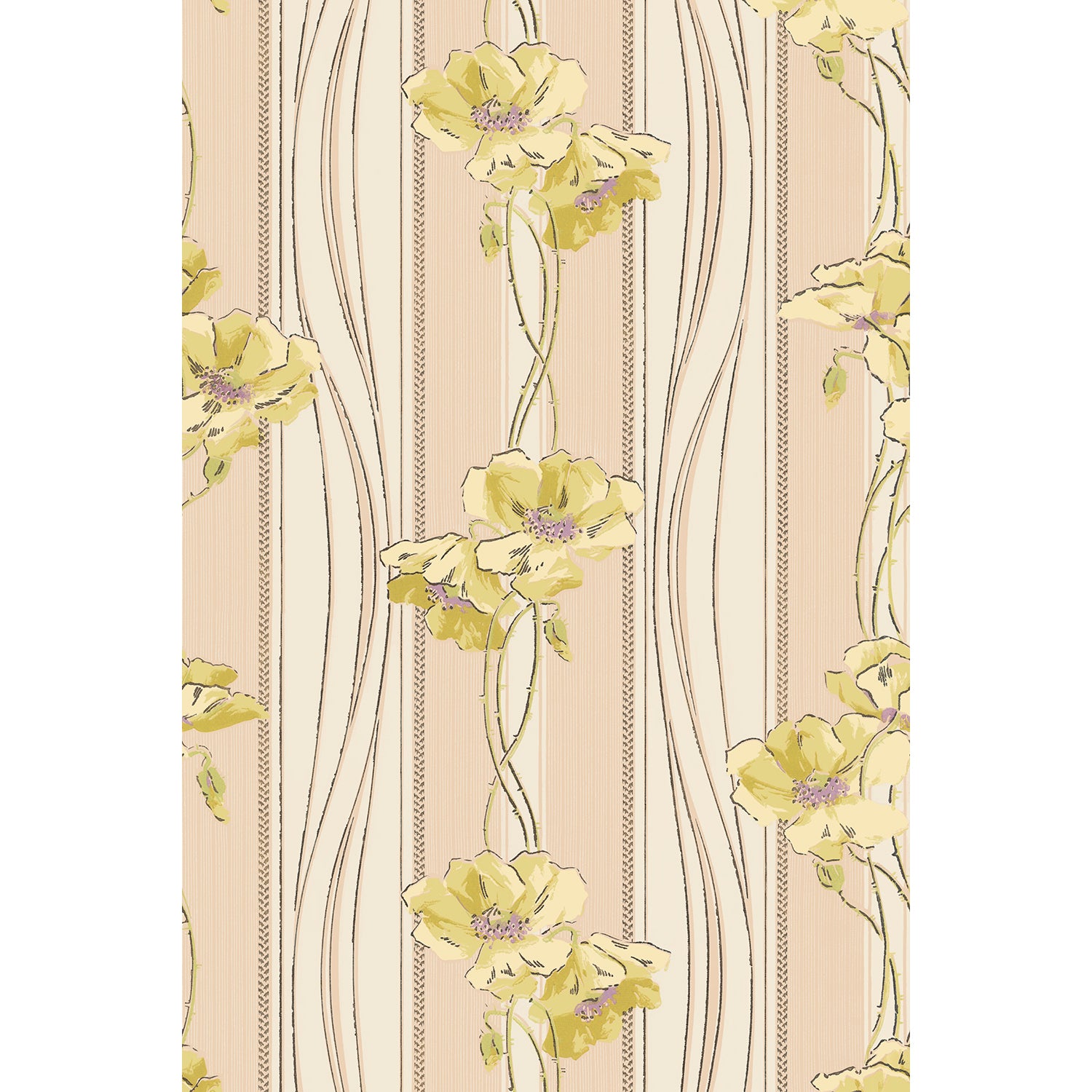 Tapet Amiens - Original Yellow/Pink