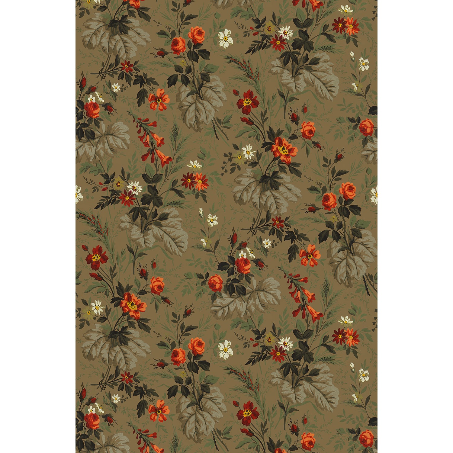 Tapet Guildford - Original Brown/Orange