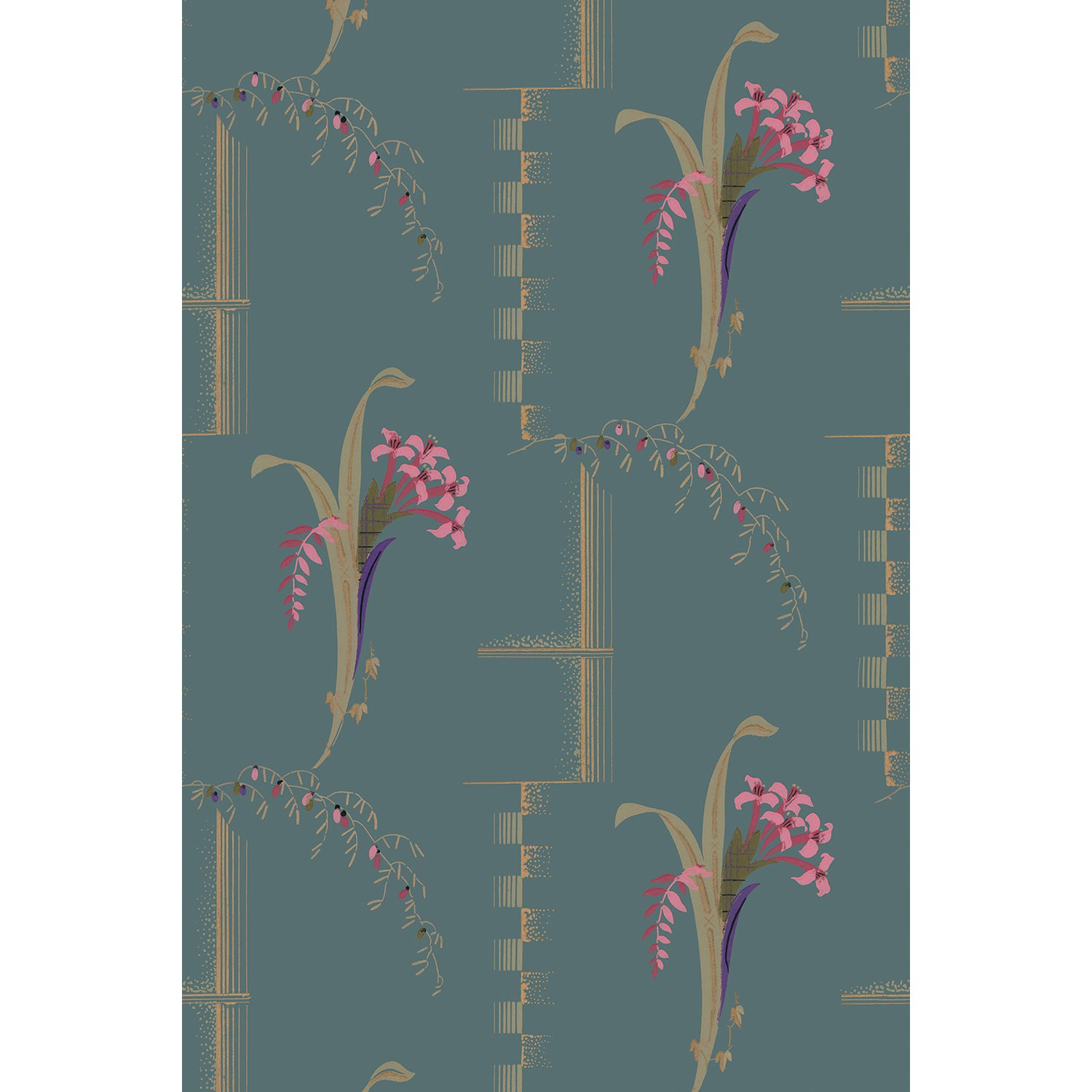 Tapet Liljeholmen - Warm Blue