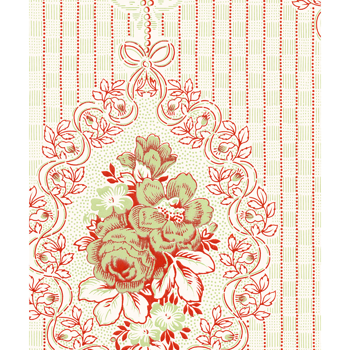 Tapet Hjo - Original Red/Green