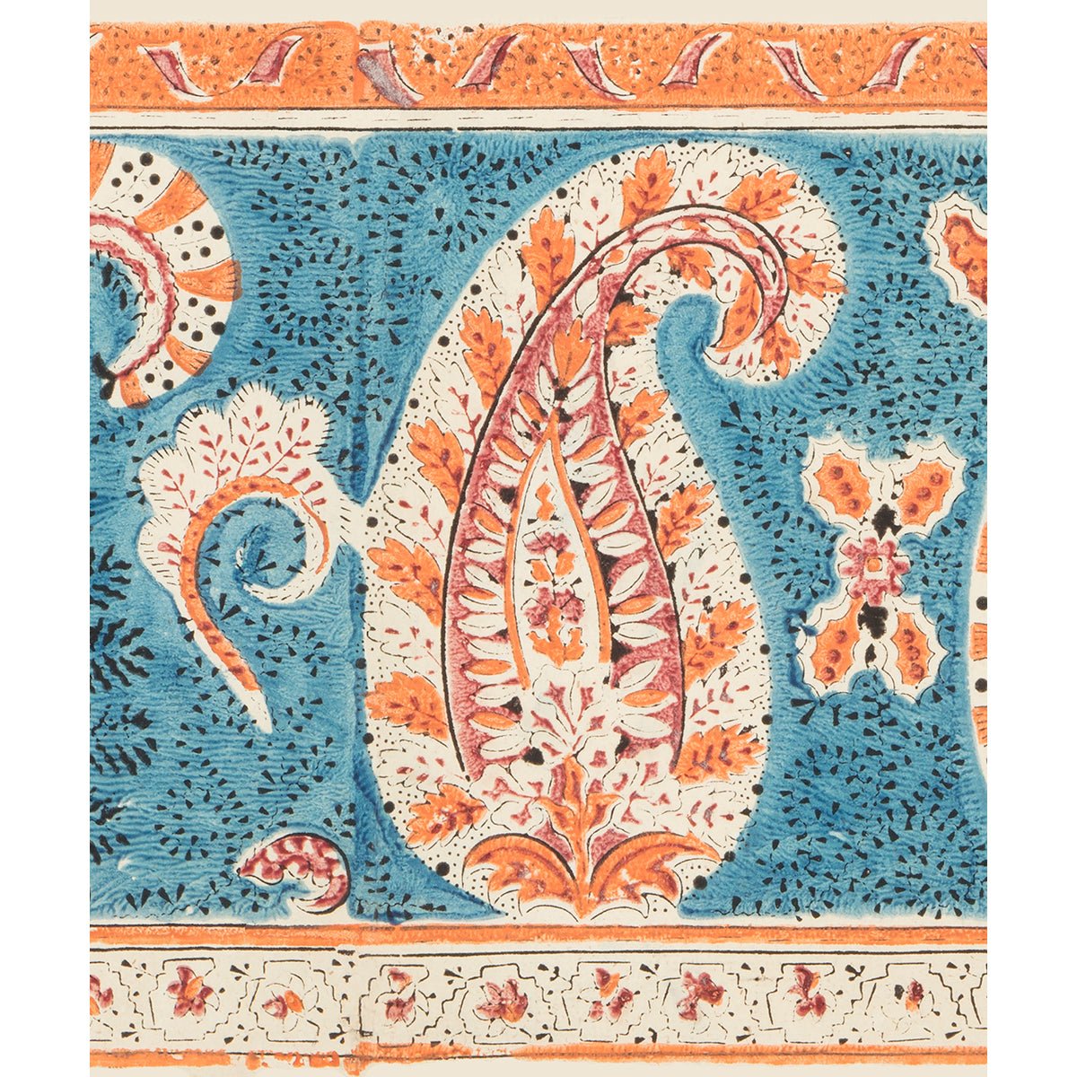 Bård Bangalore - Original Orange/Blue - Tapetorama