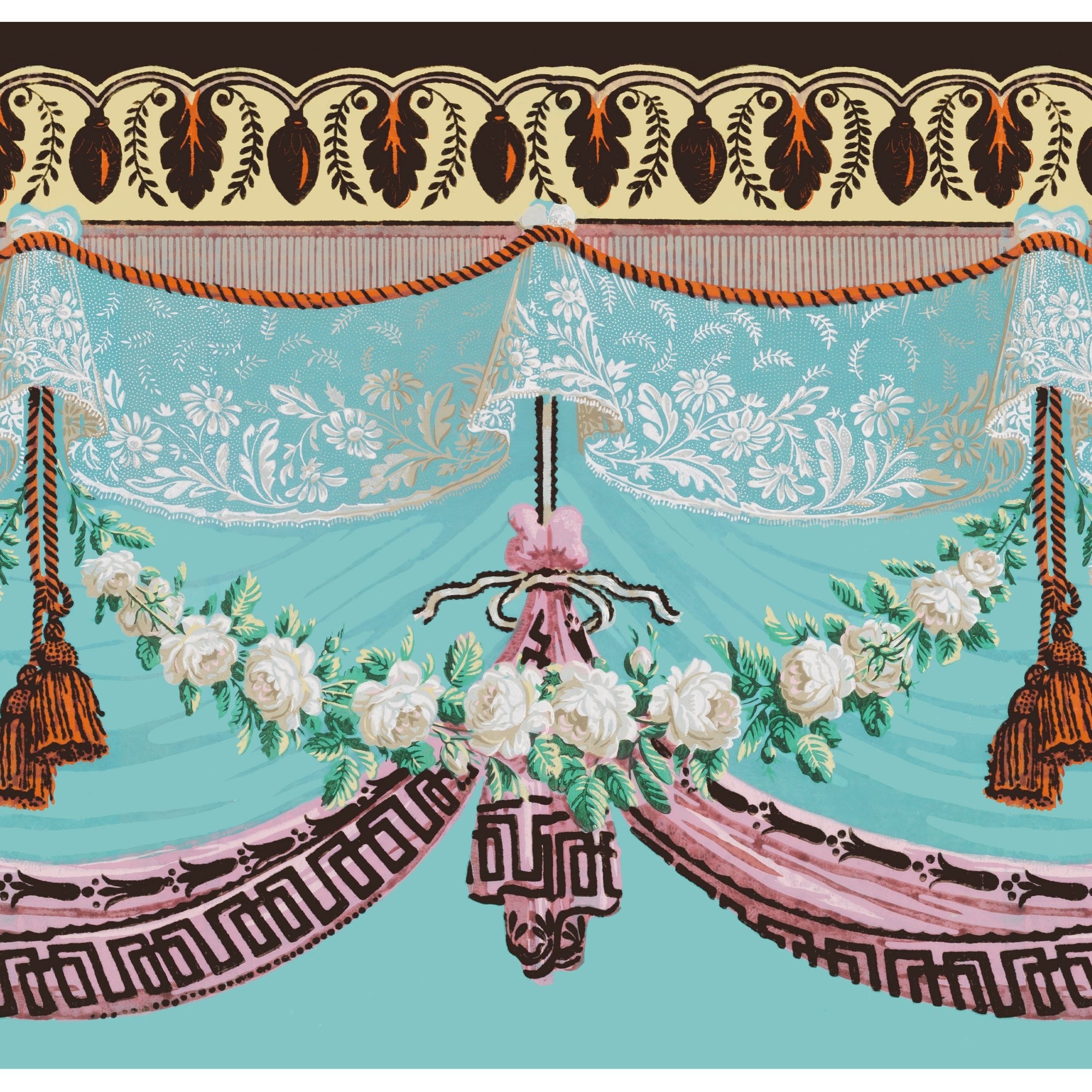 Fris La Bastide - Original Turquoise/Pink - Tapetorama