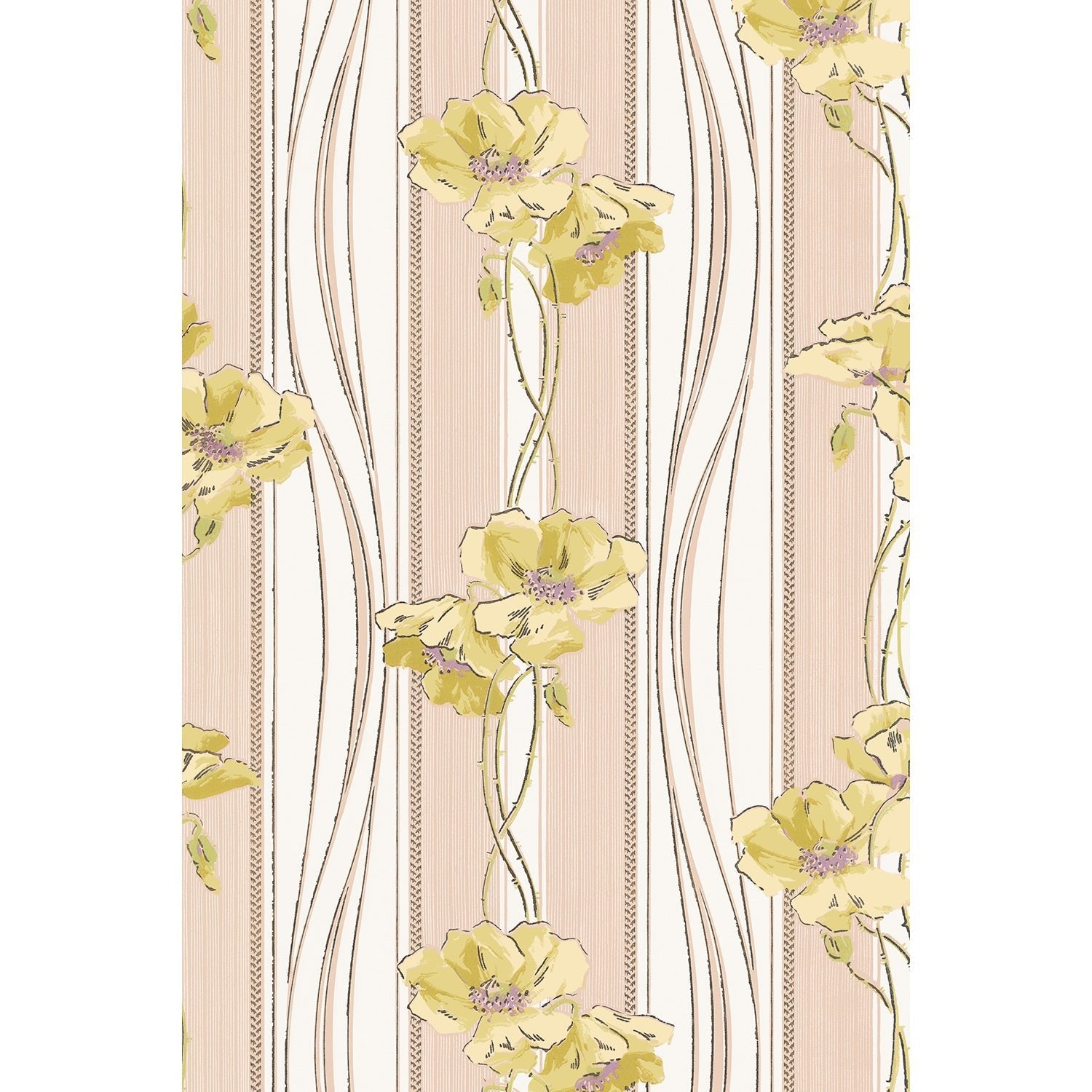 Tapet Amiens - Original Yellow/Pink - Tapetorama