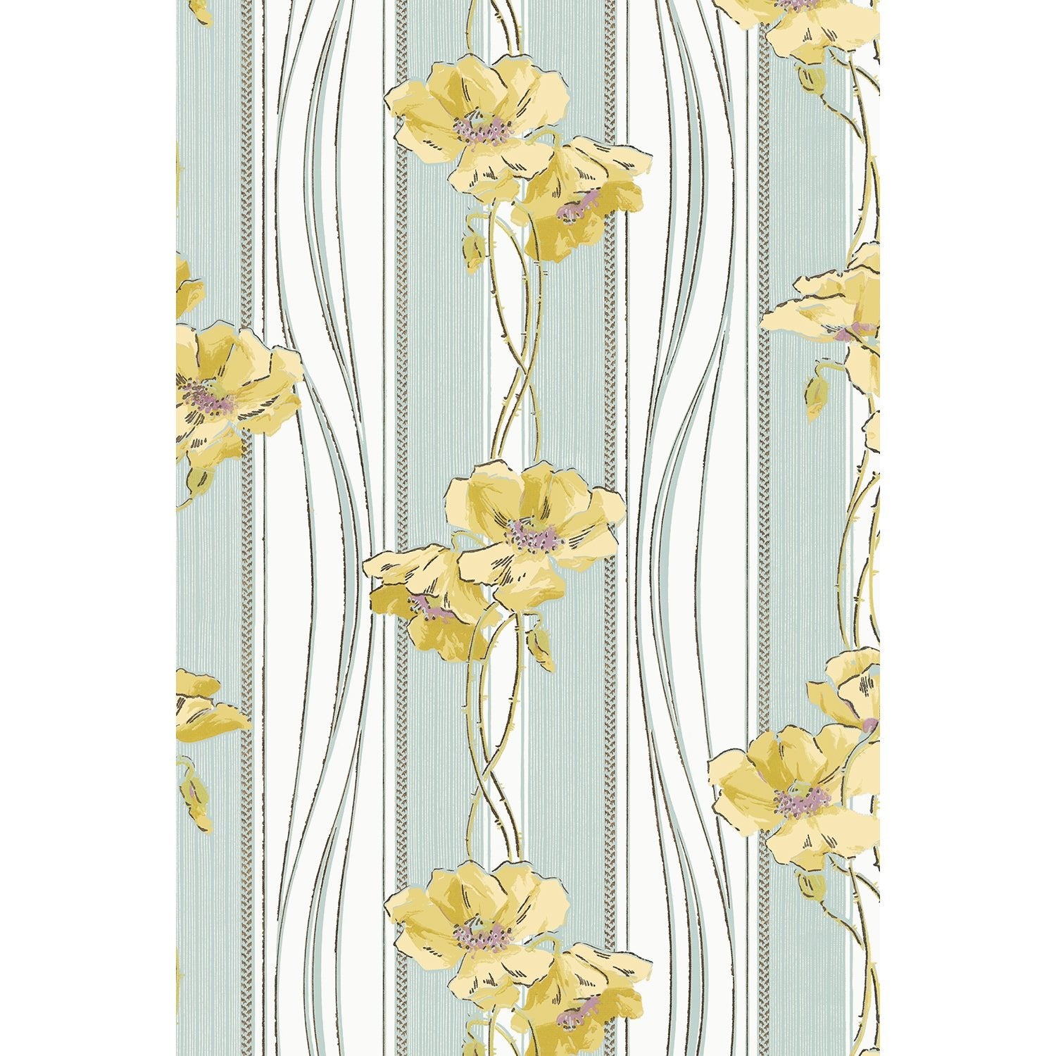 Tapet Amiens - Yellow/Blue - Tapetorama