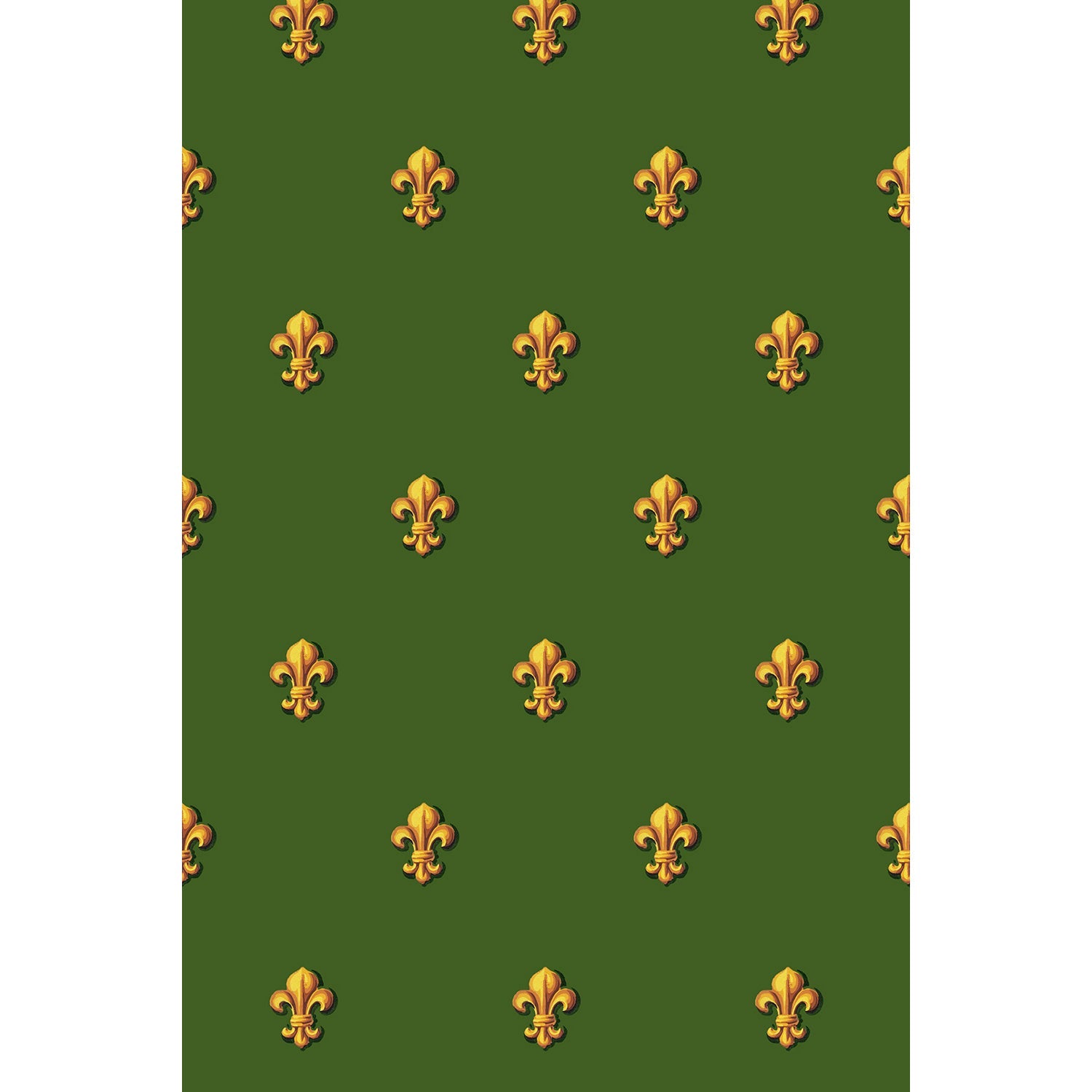 Tapet Fleur de Lys - Green - Tapetorama