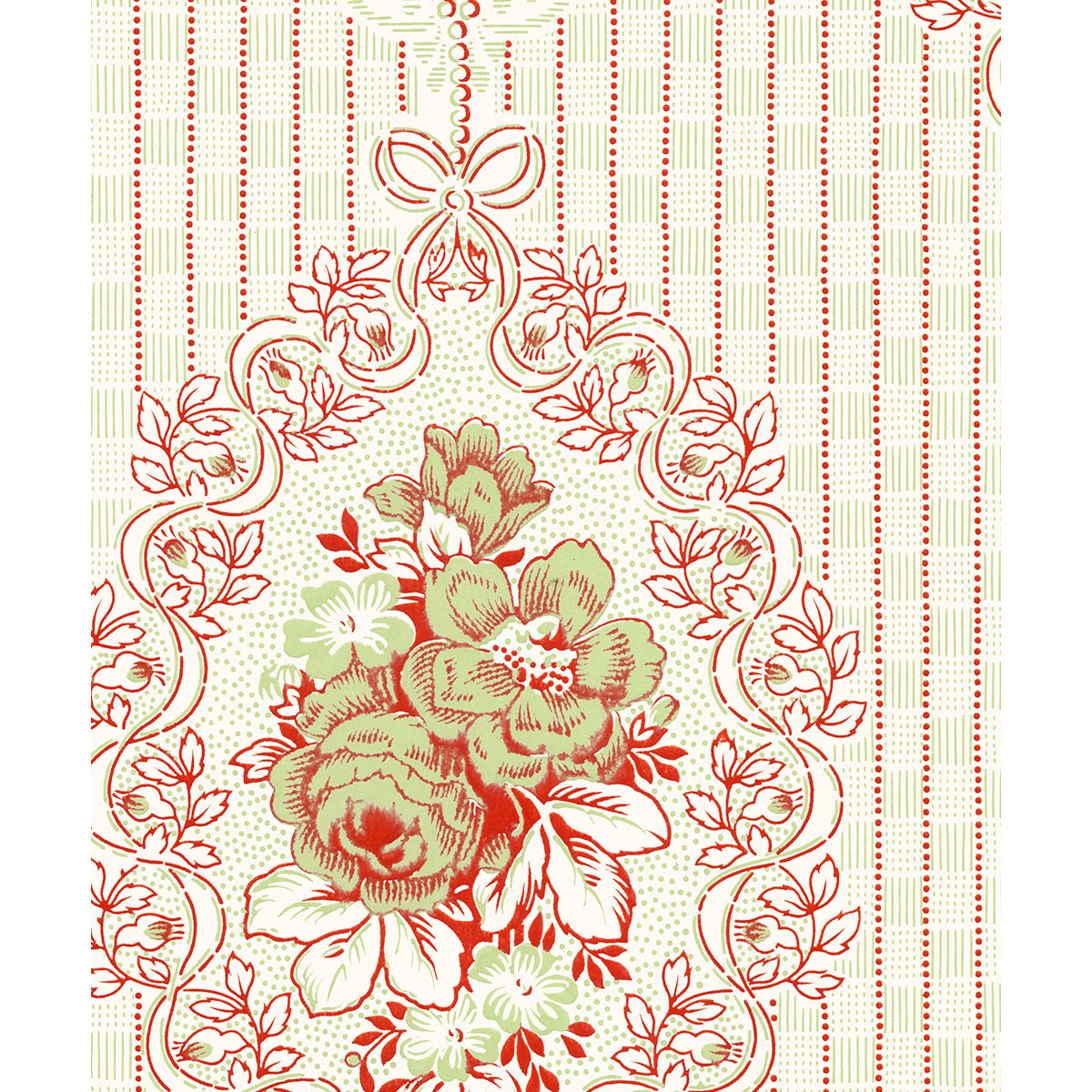 Tapet Hjo - Original Red/Green - Tapetorama
