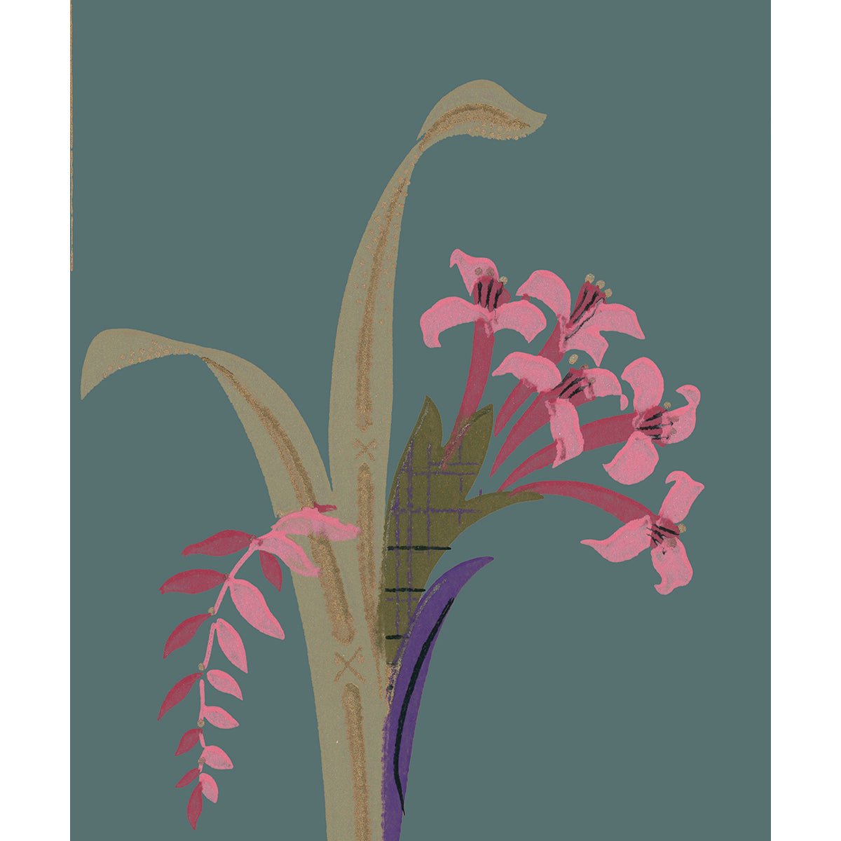 Tapet Liljeholmen - Warm Blue - Tapetorama