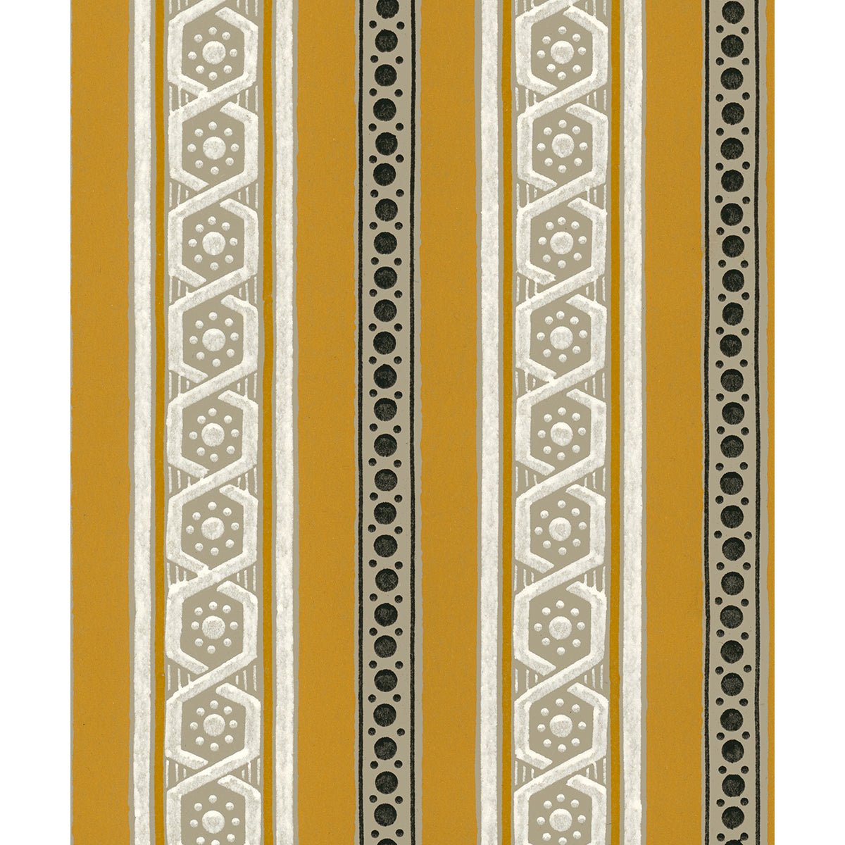 Tapet Luxembourg Stripe - Original Yellow - Tapetorama - Närbild