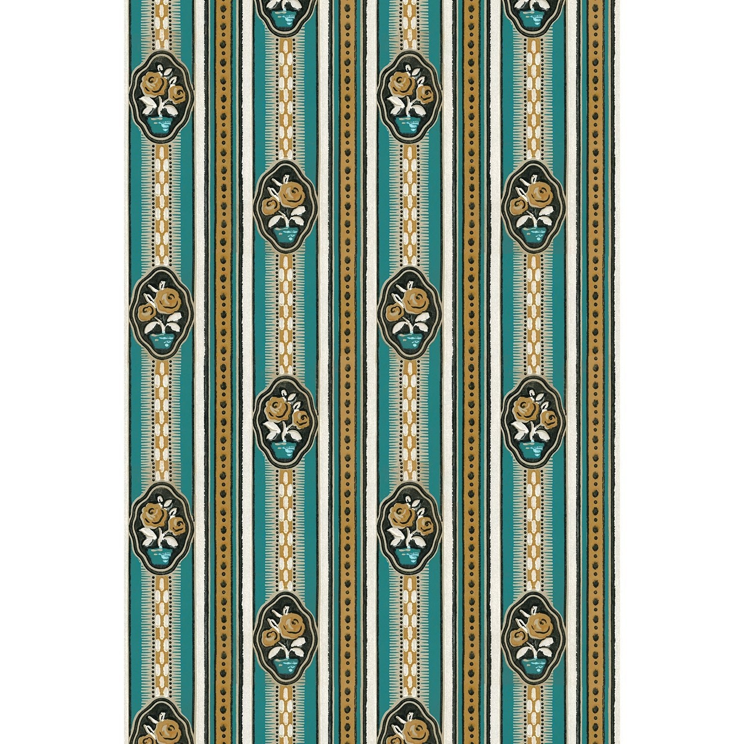 Tapet Madeleine - Teal - Tapetorama