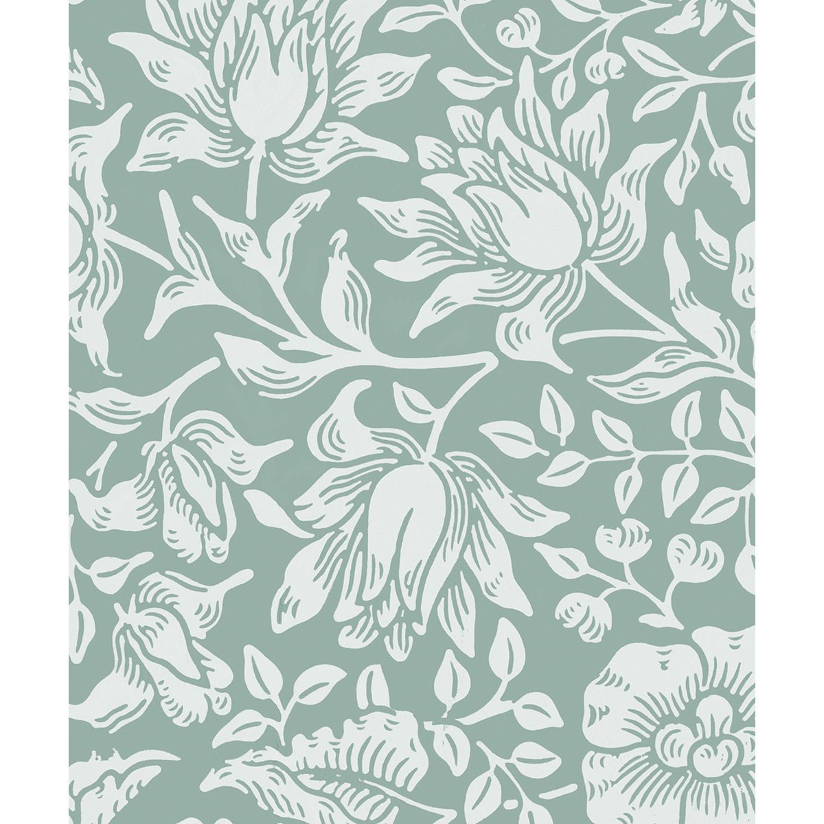 Tapet Morris Mallow - Warm Blue - Tapetorama