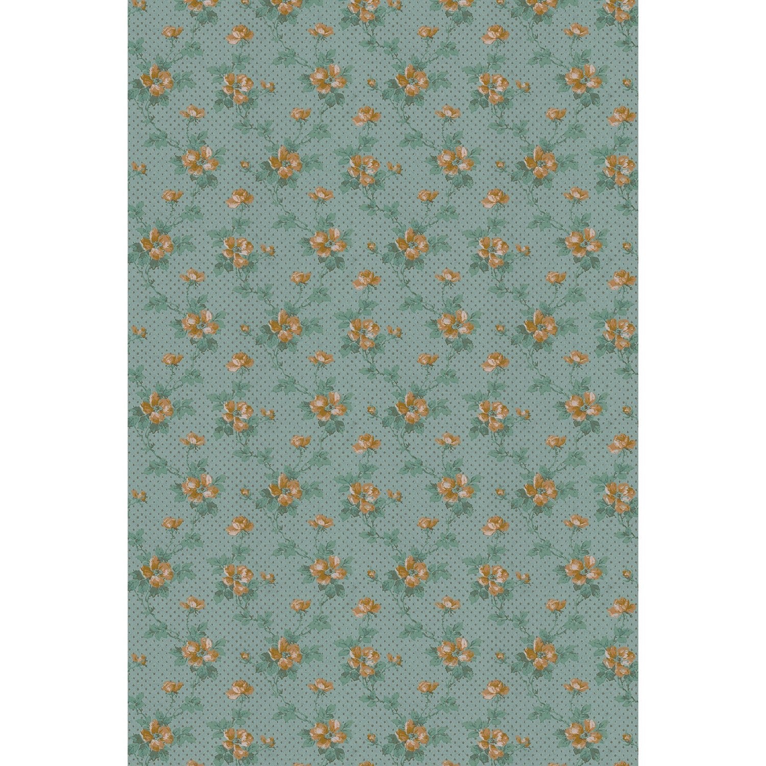 Tapet Östraby - Warm Pink/Green - Tapetorama