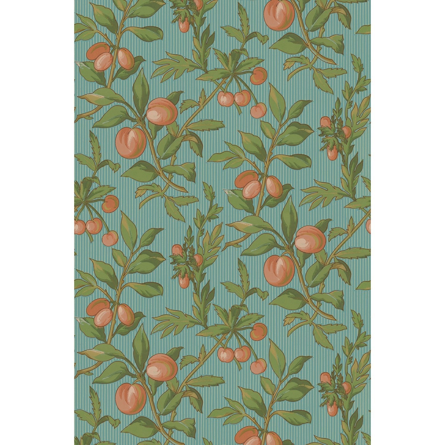 Tapet Springfield - Spring Green on Blue - Tapetorama