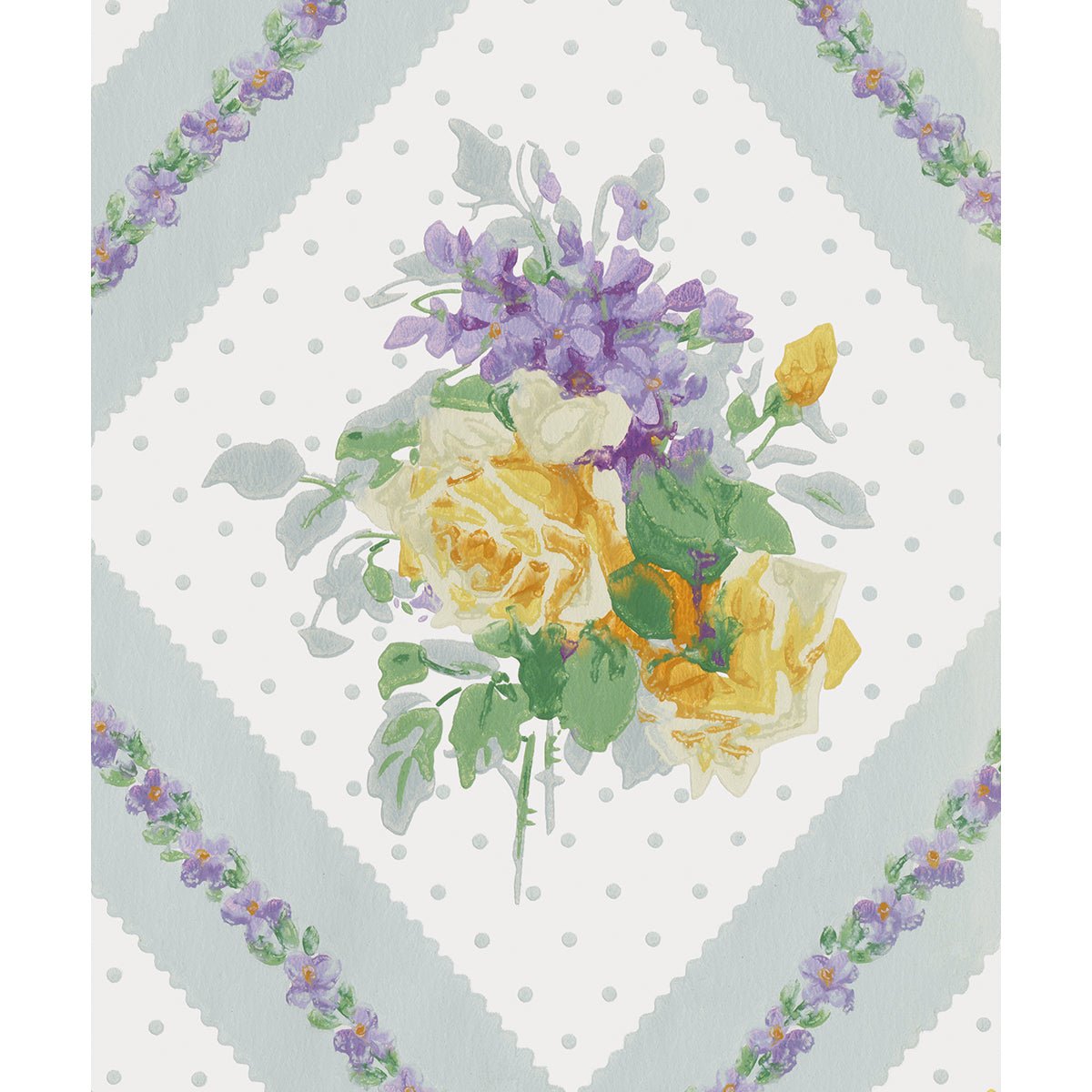 Tapet Tennessee - Original Lavendel/Yellow - Tapetorama