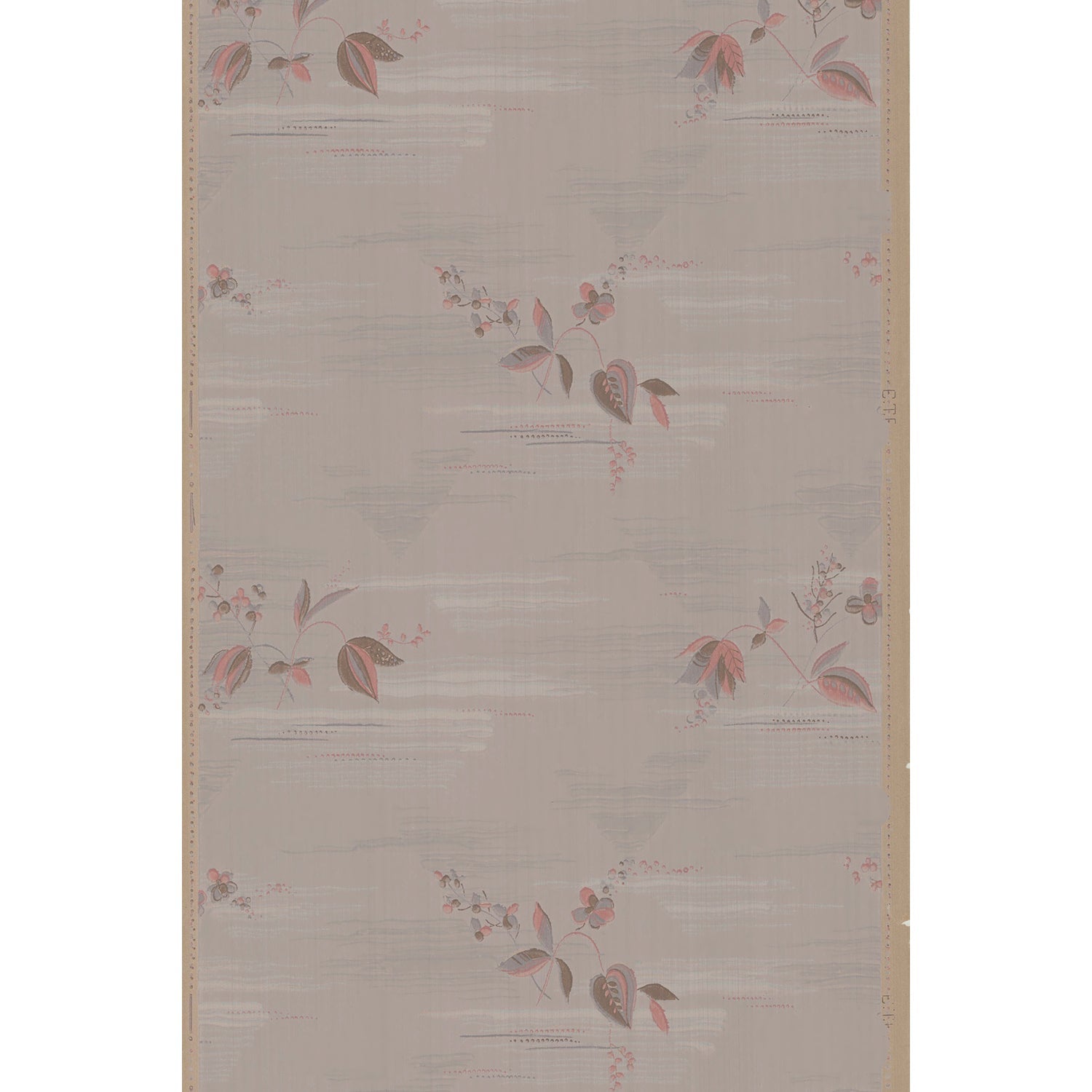 Vintagetapet Upp - och - nedvänd pyramid i dis med blomma - Tapetorama