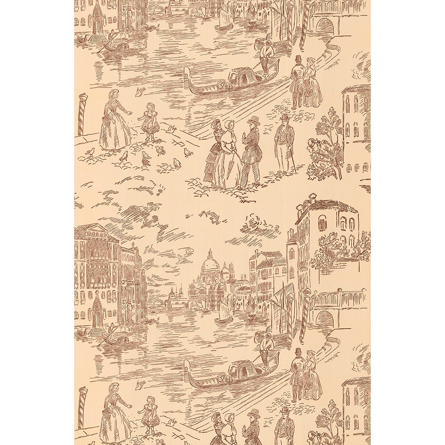 Vintagetapet Venedigs kajer 2 - Tapetorama