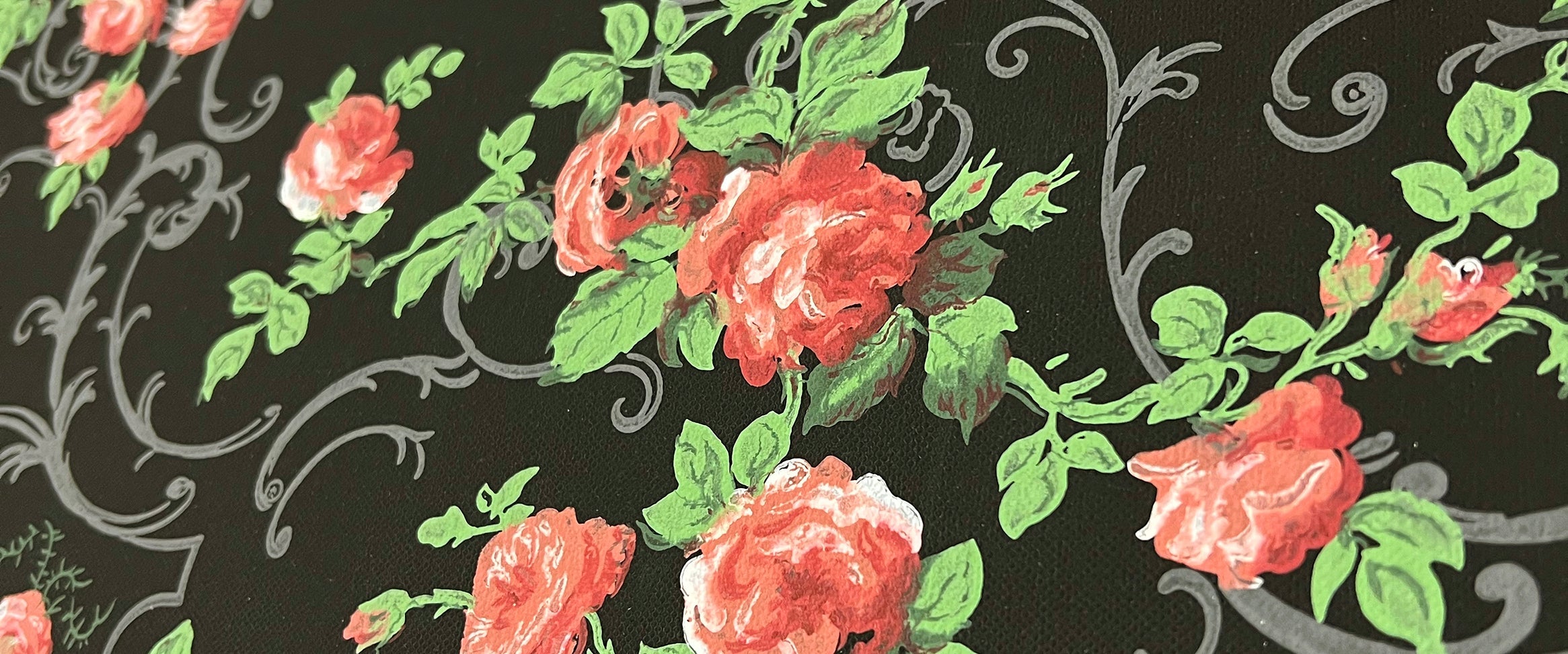 Svarta vintagetapeter