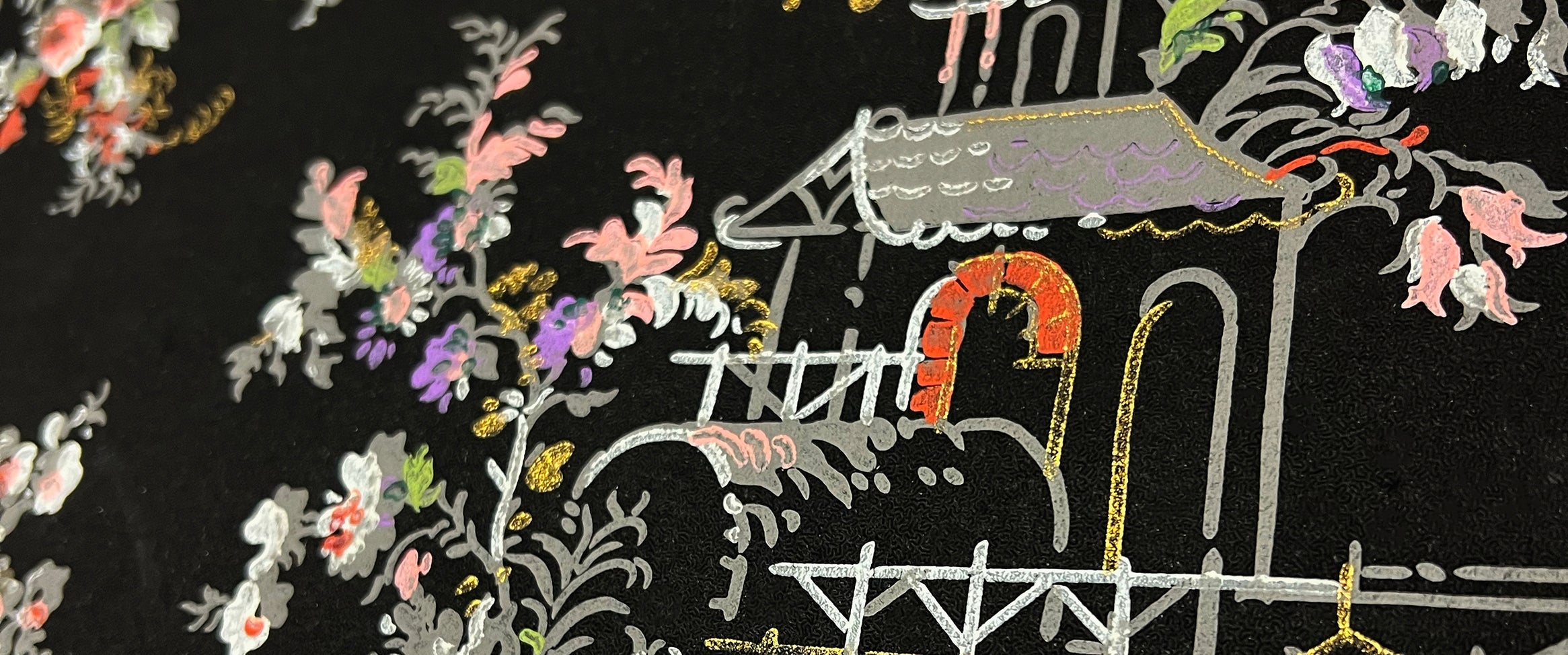 Vintagetapeter med exotiska motiv