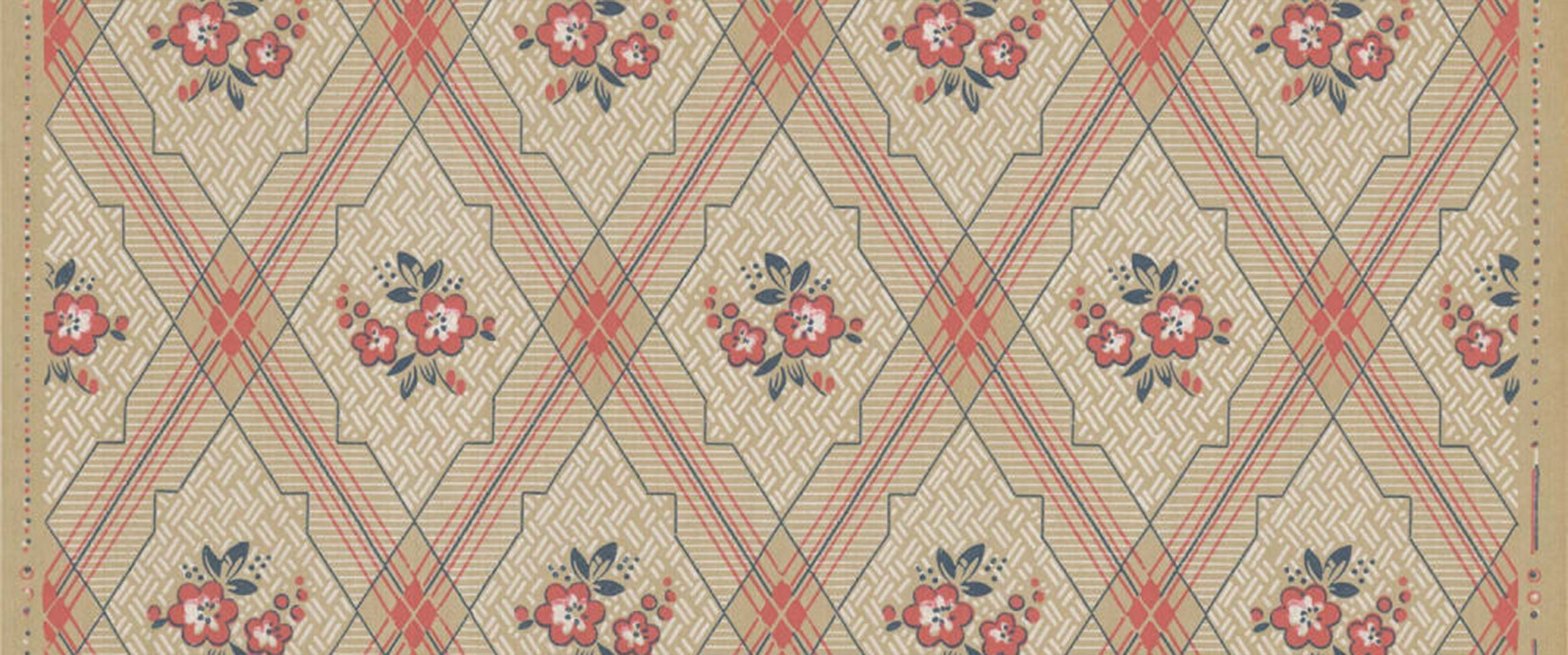 Vintagetapeter med rombmönster