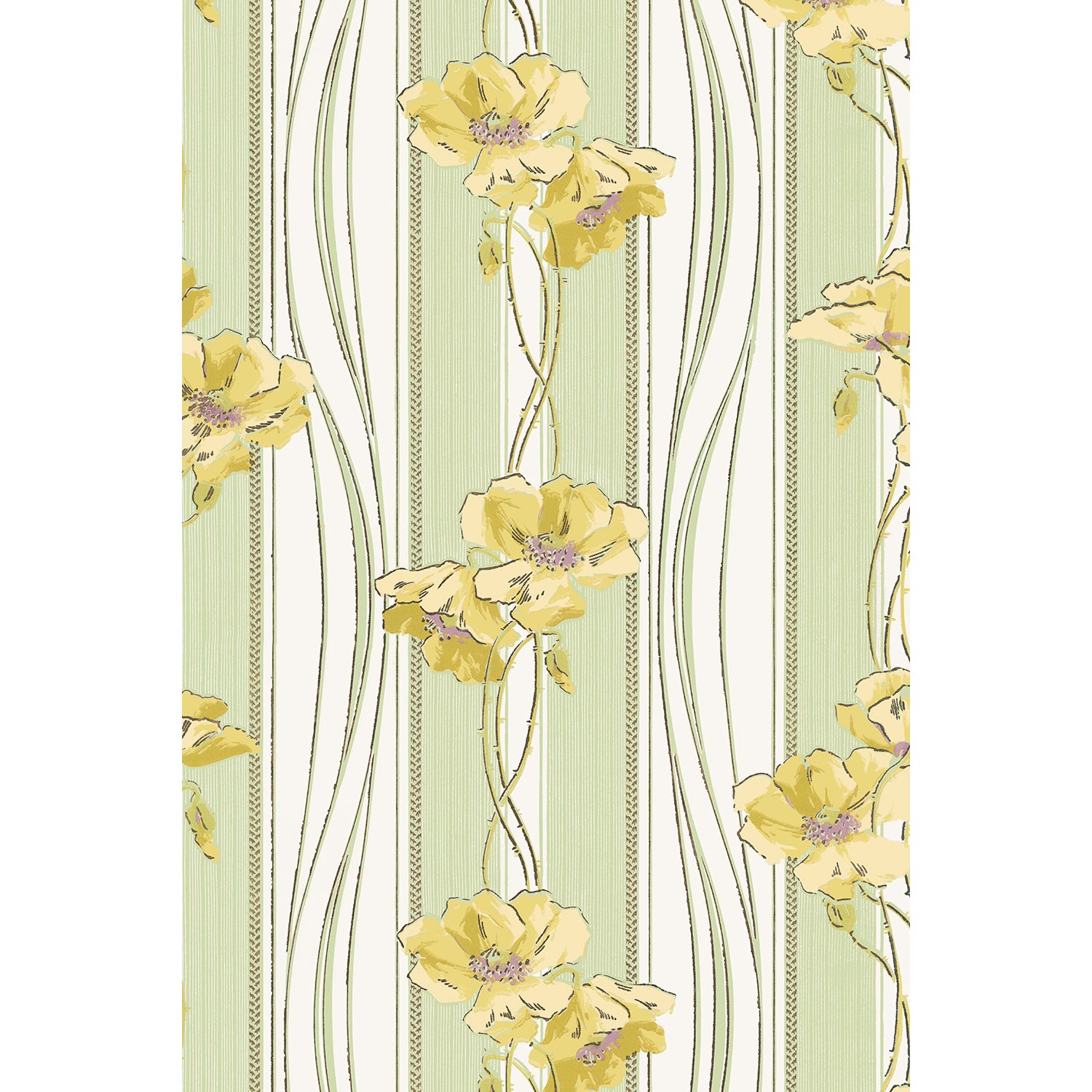 Tapet Amiens - Yellow/Green