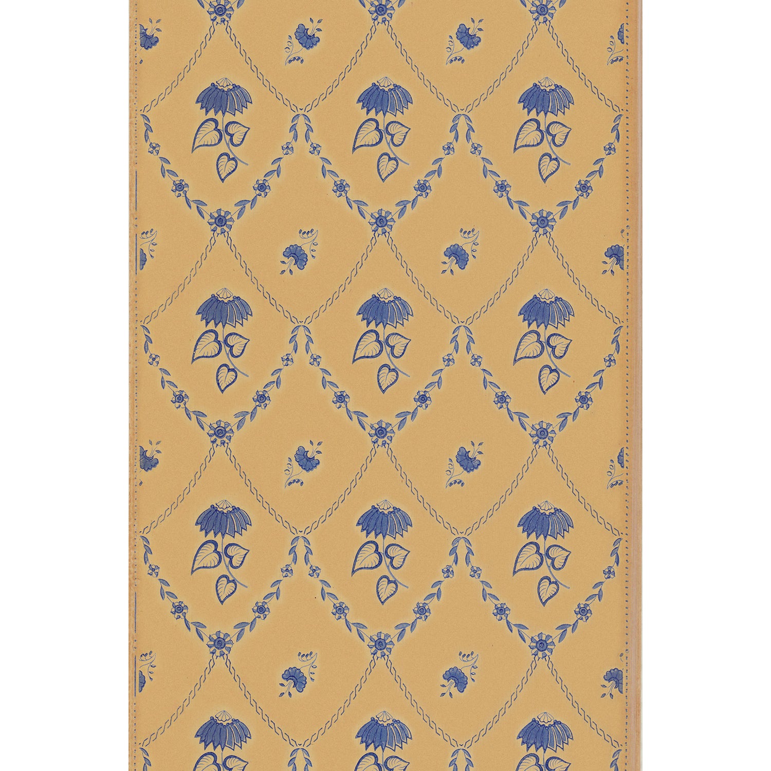 Vintagetapet Delft-blå romber