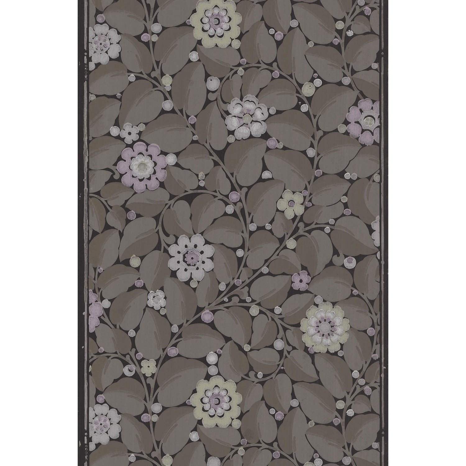 Vintagetapet Grått bladverk