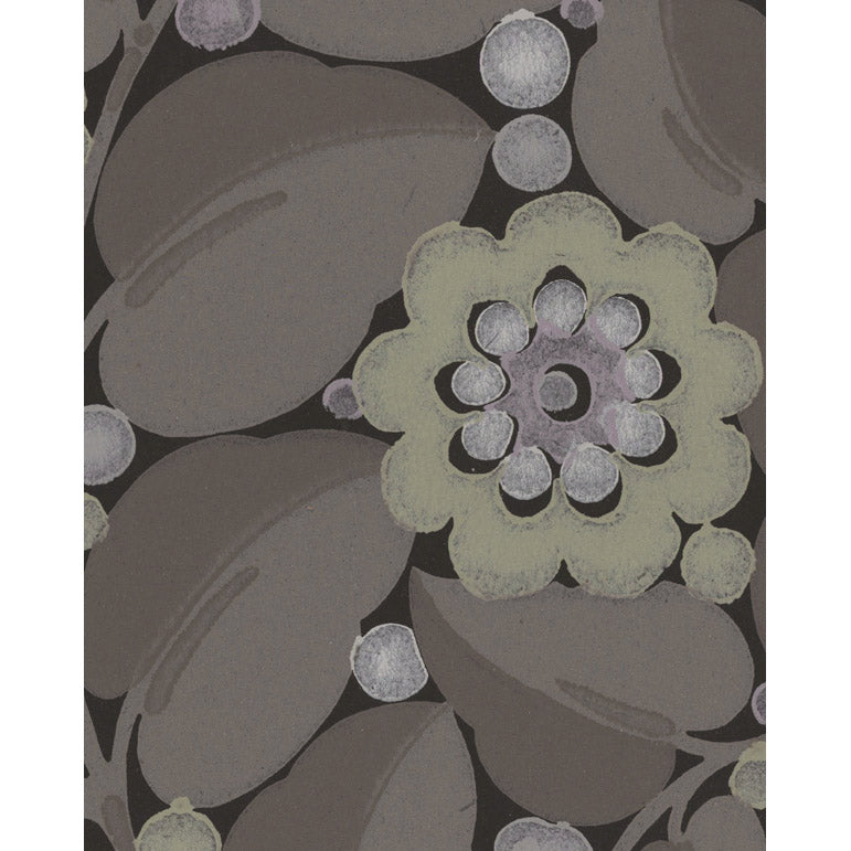 Vintagetapet Grått bladverk