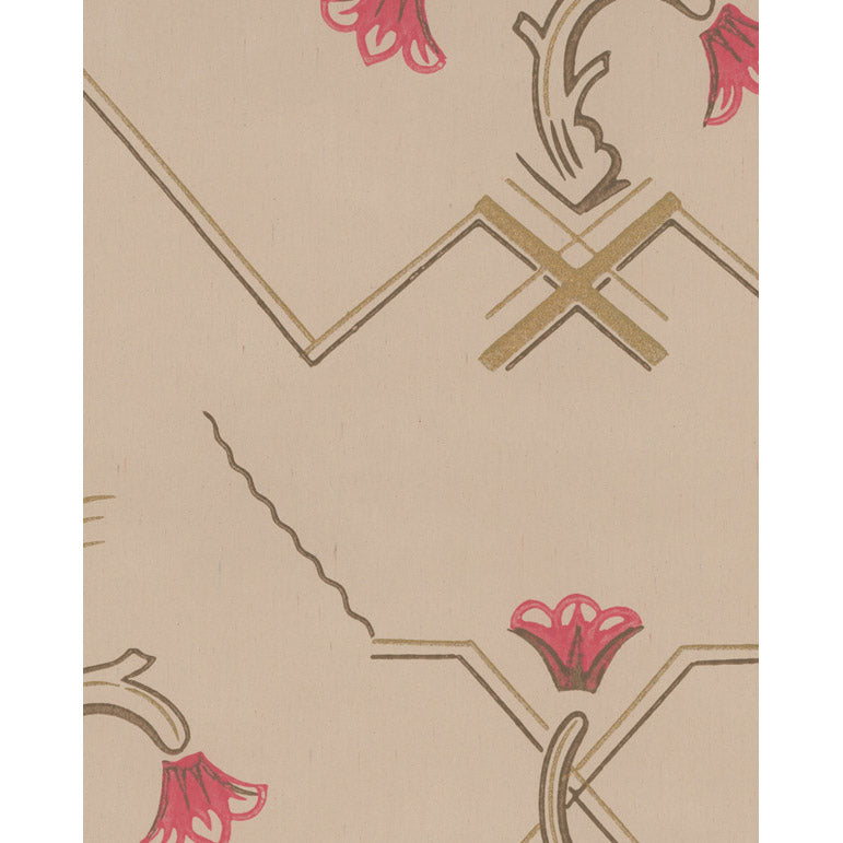 Vintagetapet Sick-sack med uppskjutande stänglar