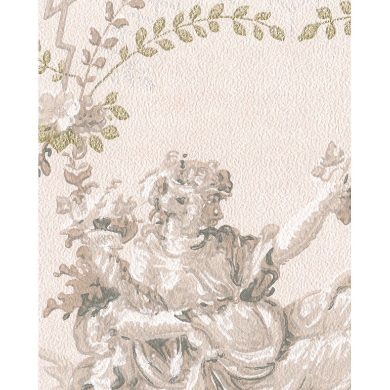 Vintagetapet Klassisk donna med get – guld