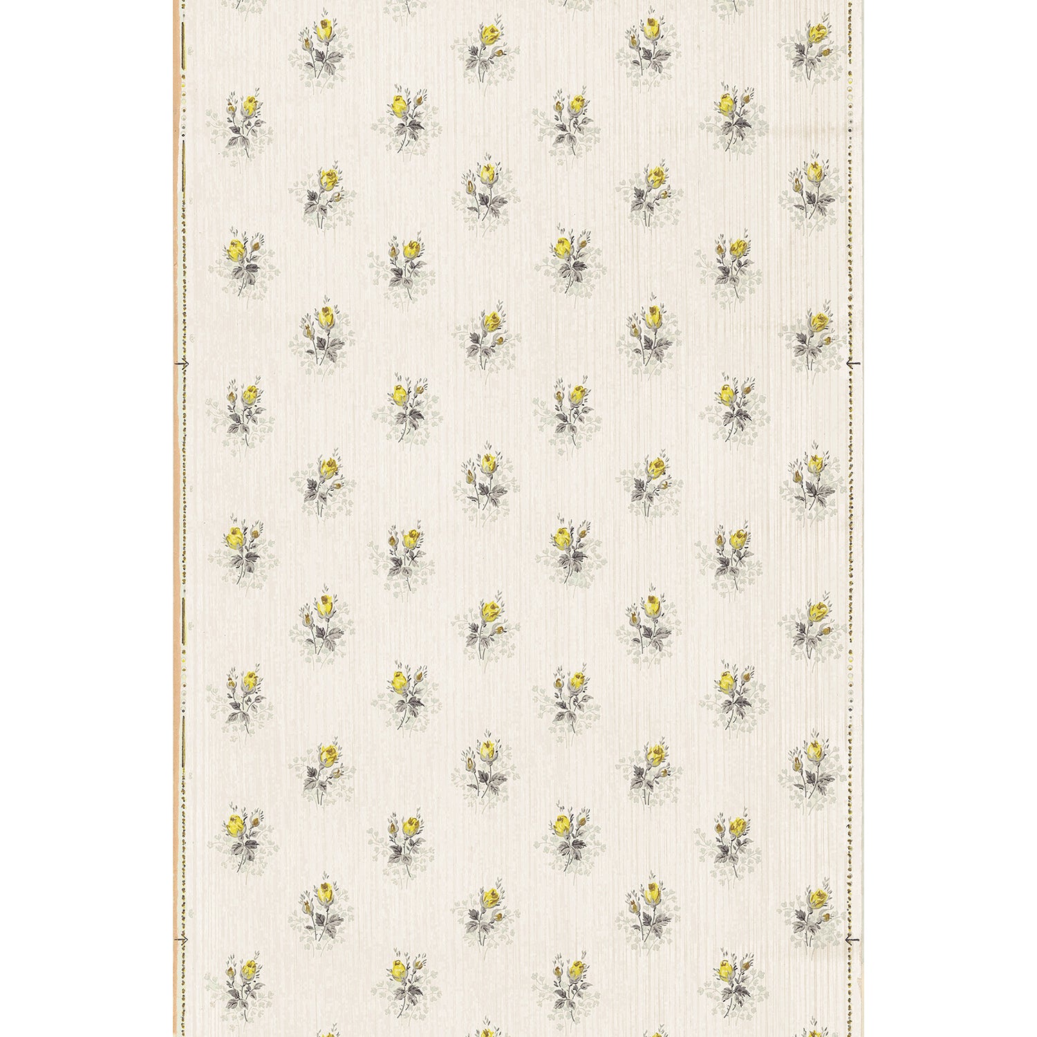 Vintagetapet Gul ros på ränder