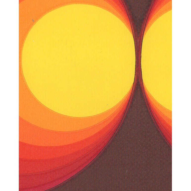 Vintagetapet Ögonkontakt (röd, större)