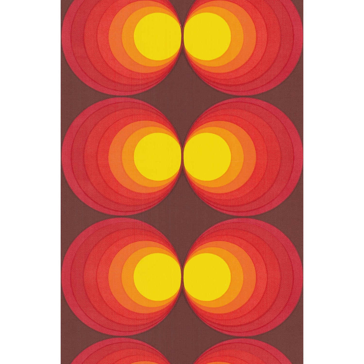 Vintagetapet Ögonkontakt (röd, större)