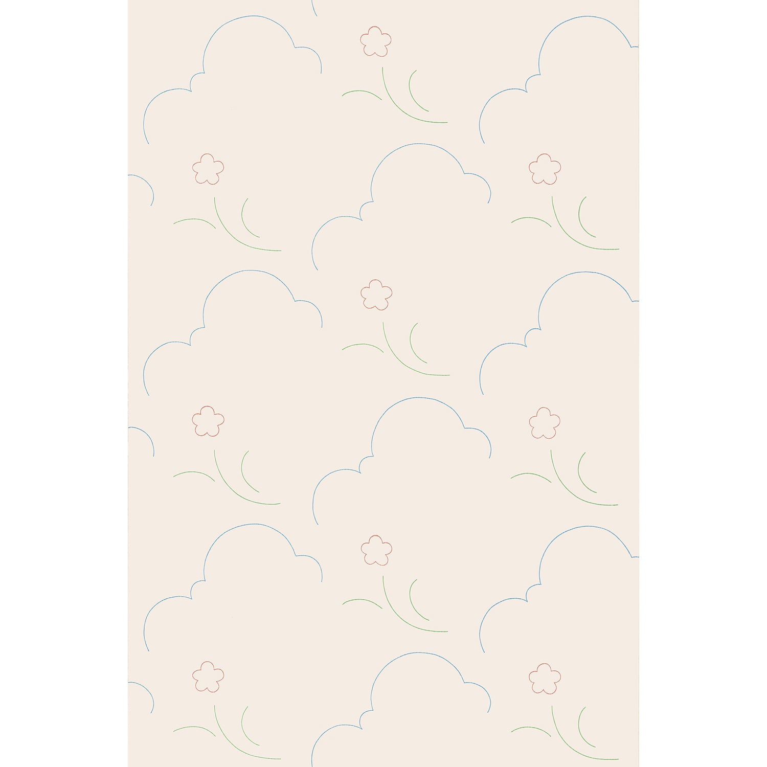 Vintagetapet Molnblom 705-01