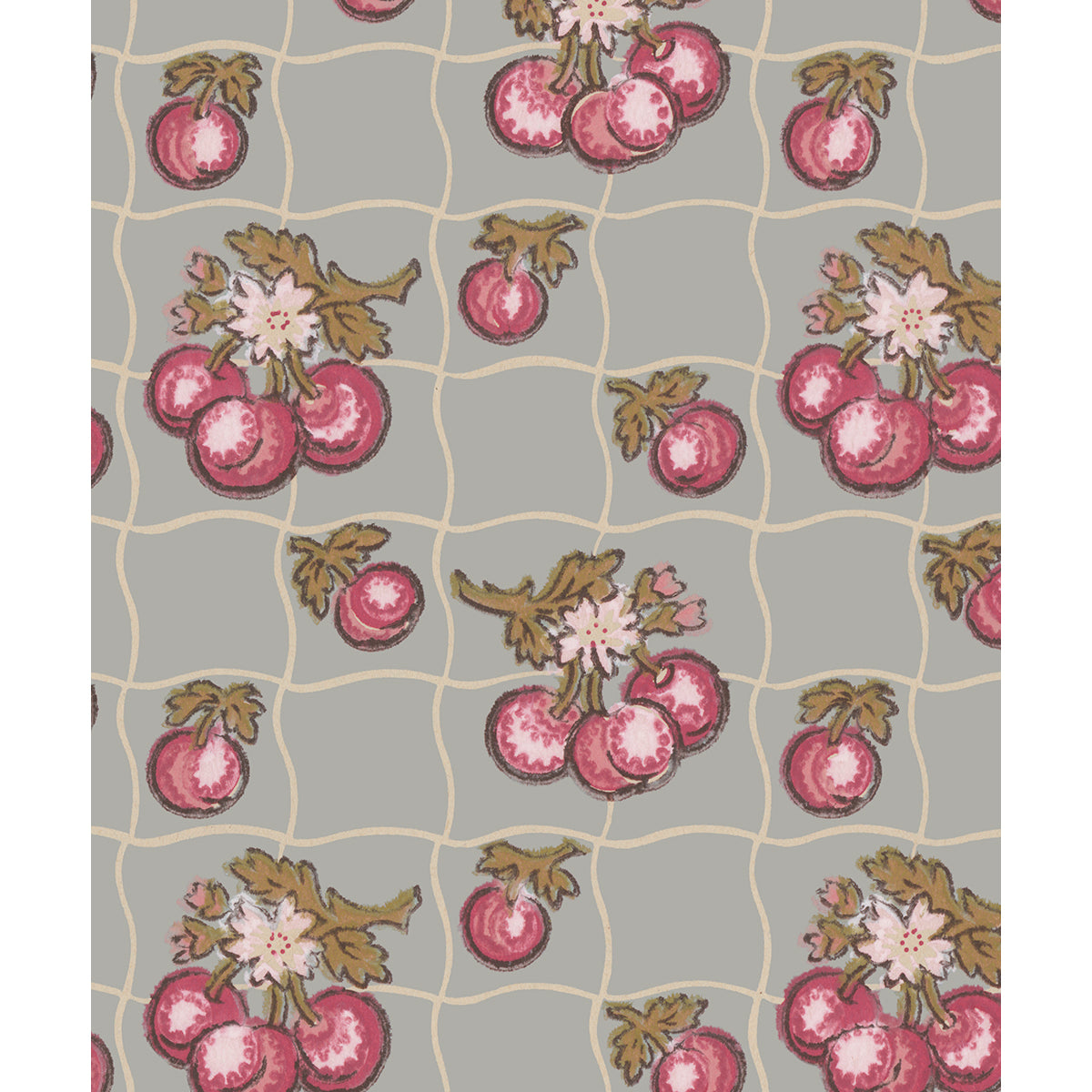 Tapet Körsbärsdalen - Original Warm Grey