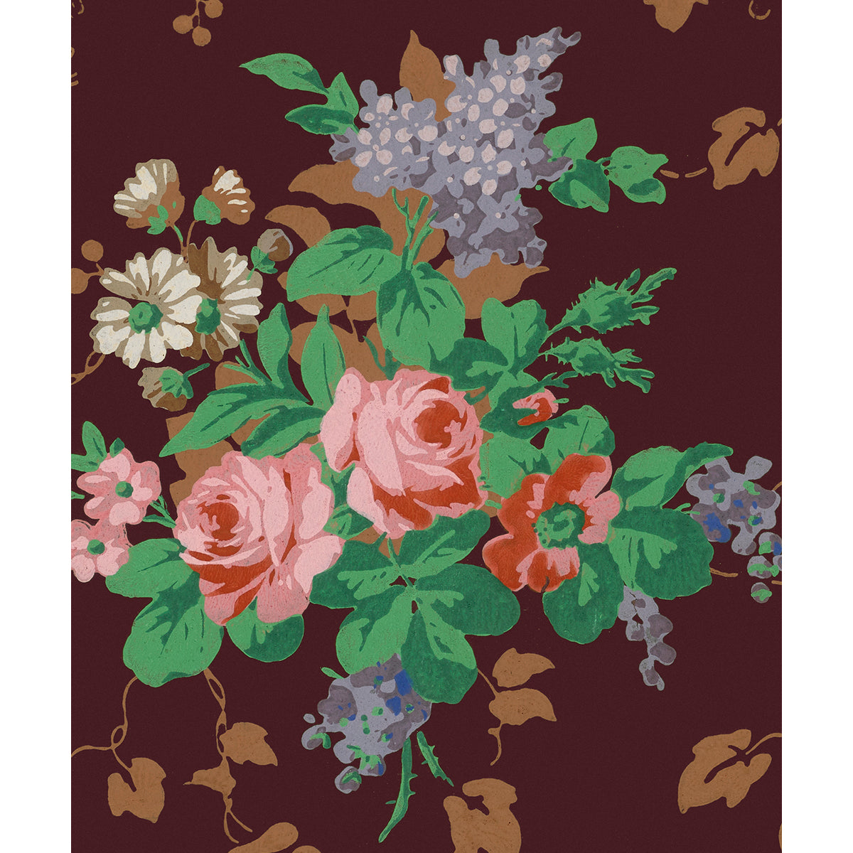 Tapet Vendome - Original Marron