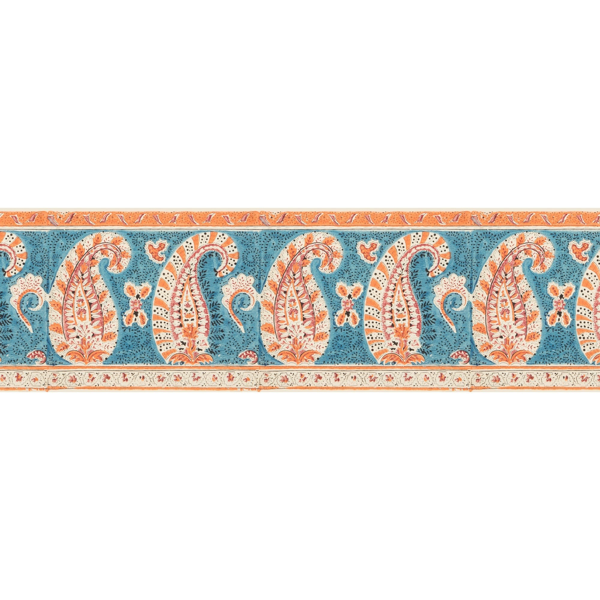 Bård Bangalore - Original Orange/Blue - Tapetorama