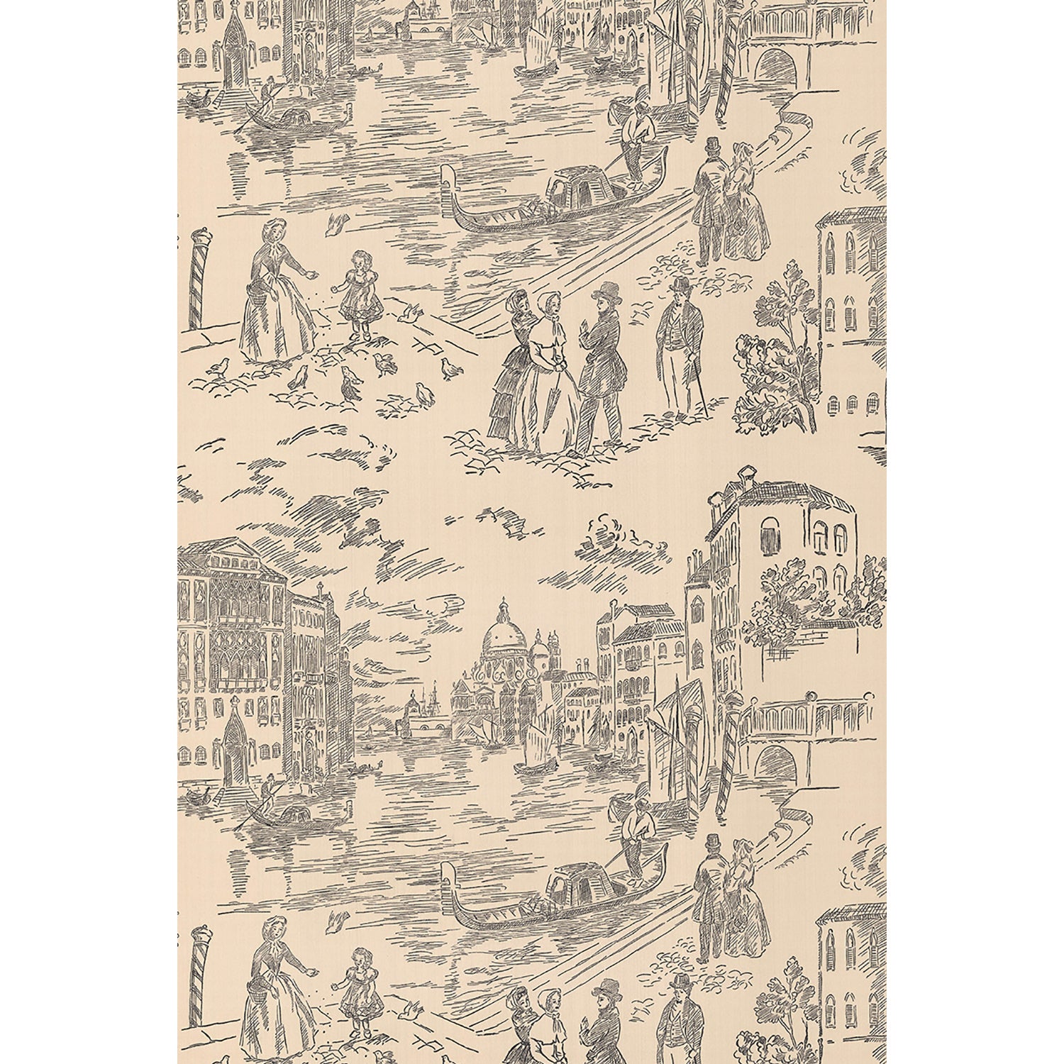 Vintagetapet Venedigs kajer 1