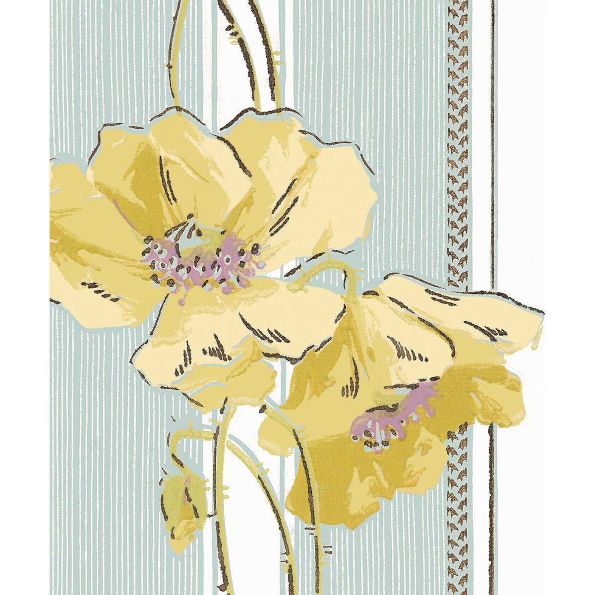 Tapet Amiens - Yellow/Blue - Tapetorama