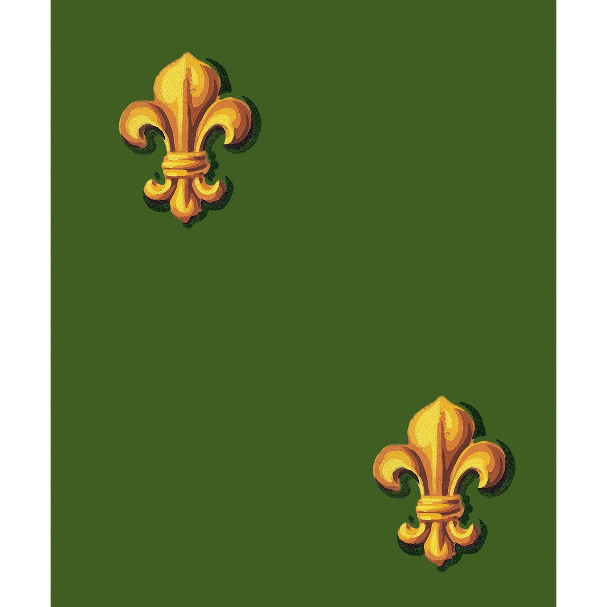 Tapet Fleur de Lys - Green - Tapetorama
